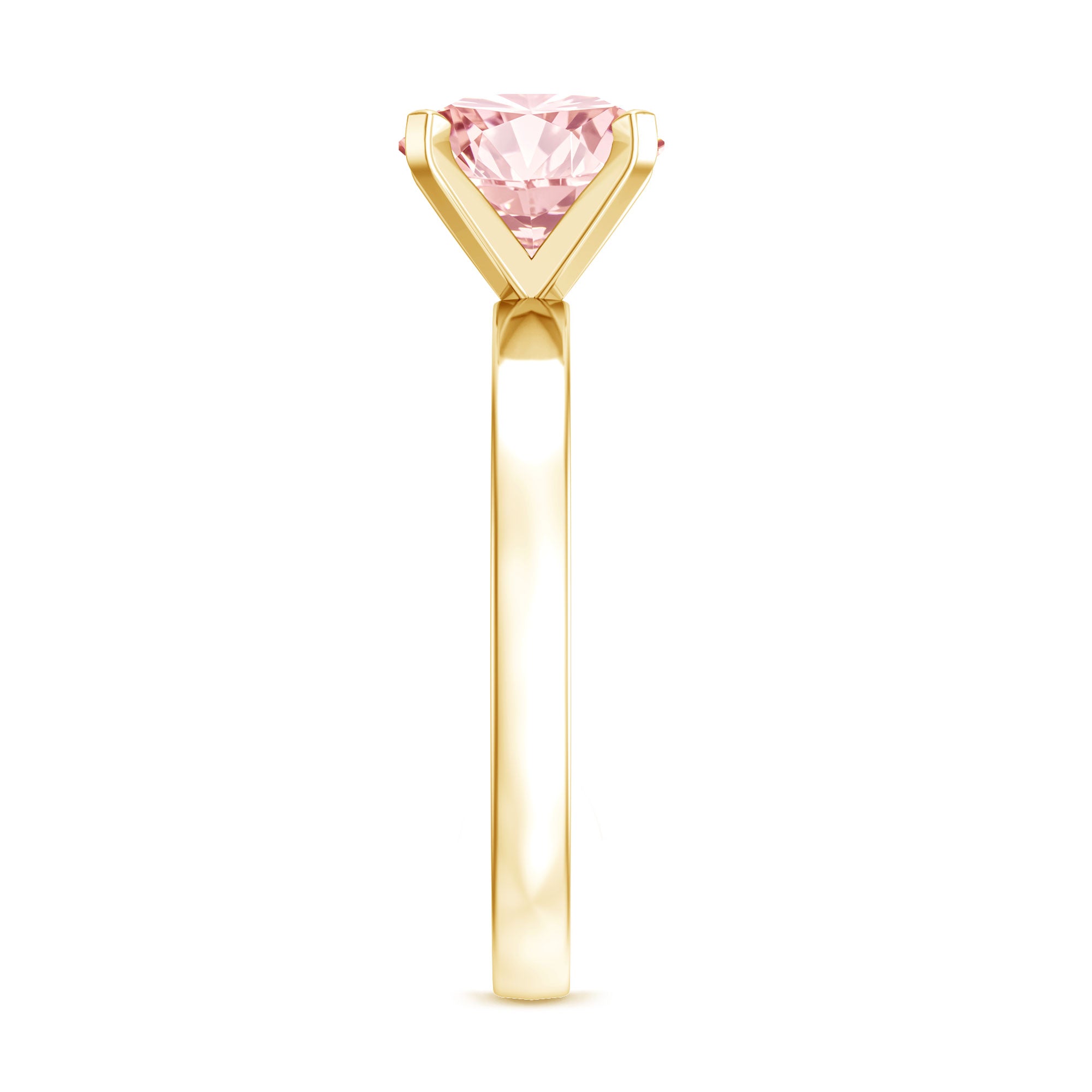 Rosec Jewels-Solitaire Round Lab Pink Diamond 2 Carat Engagement Ring IGI Certified