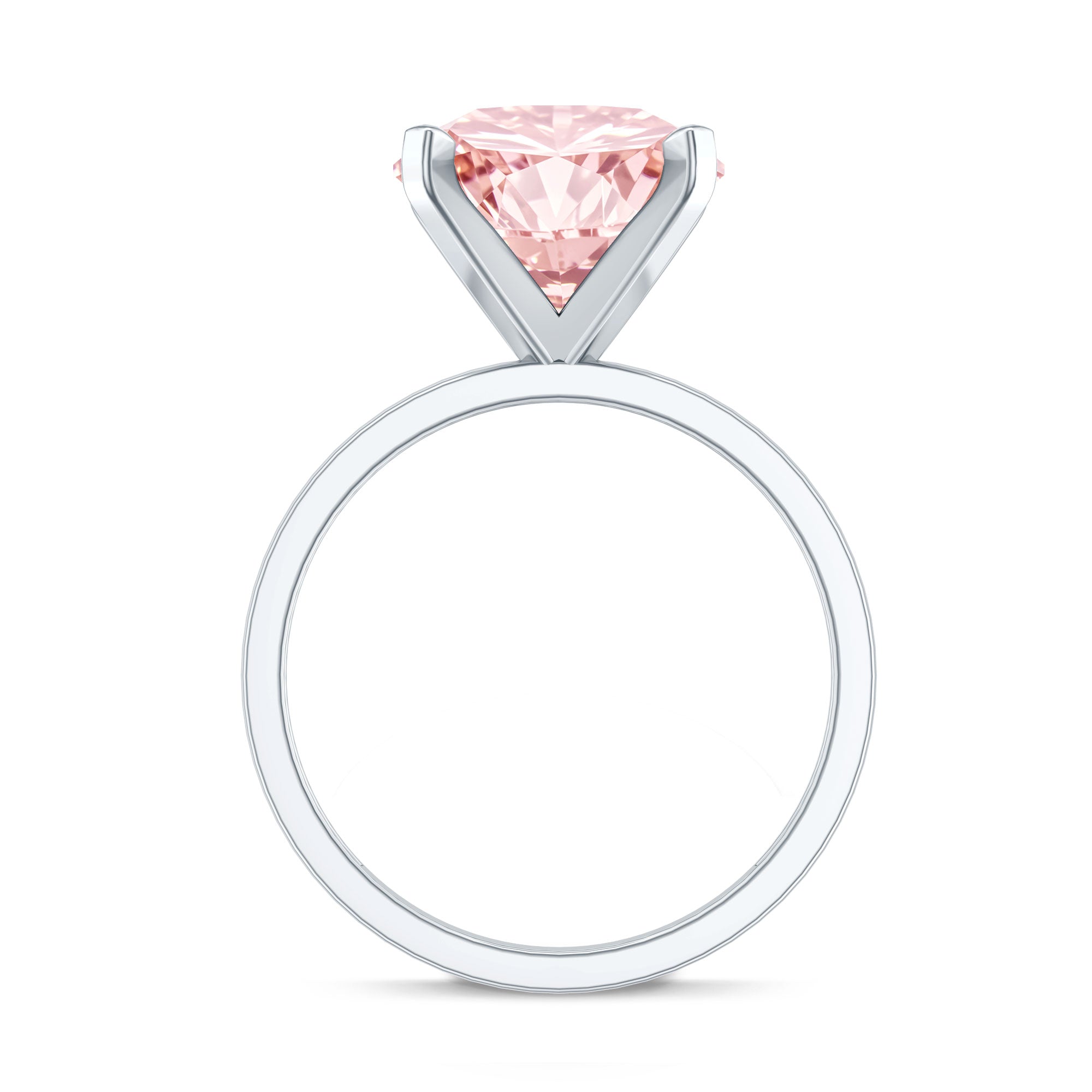 Lab Created 5 Carat Pink Diamond Solitaire Engagement Ring IGI Certified Fancy Pink - VS1 - Rosec Jewels