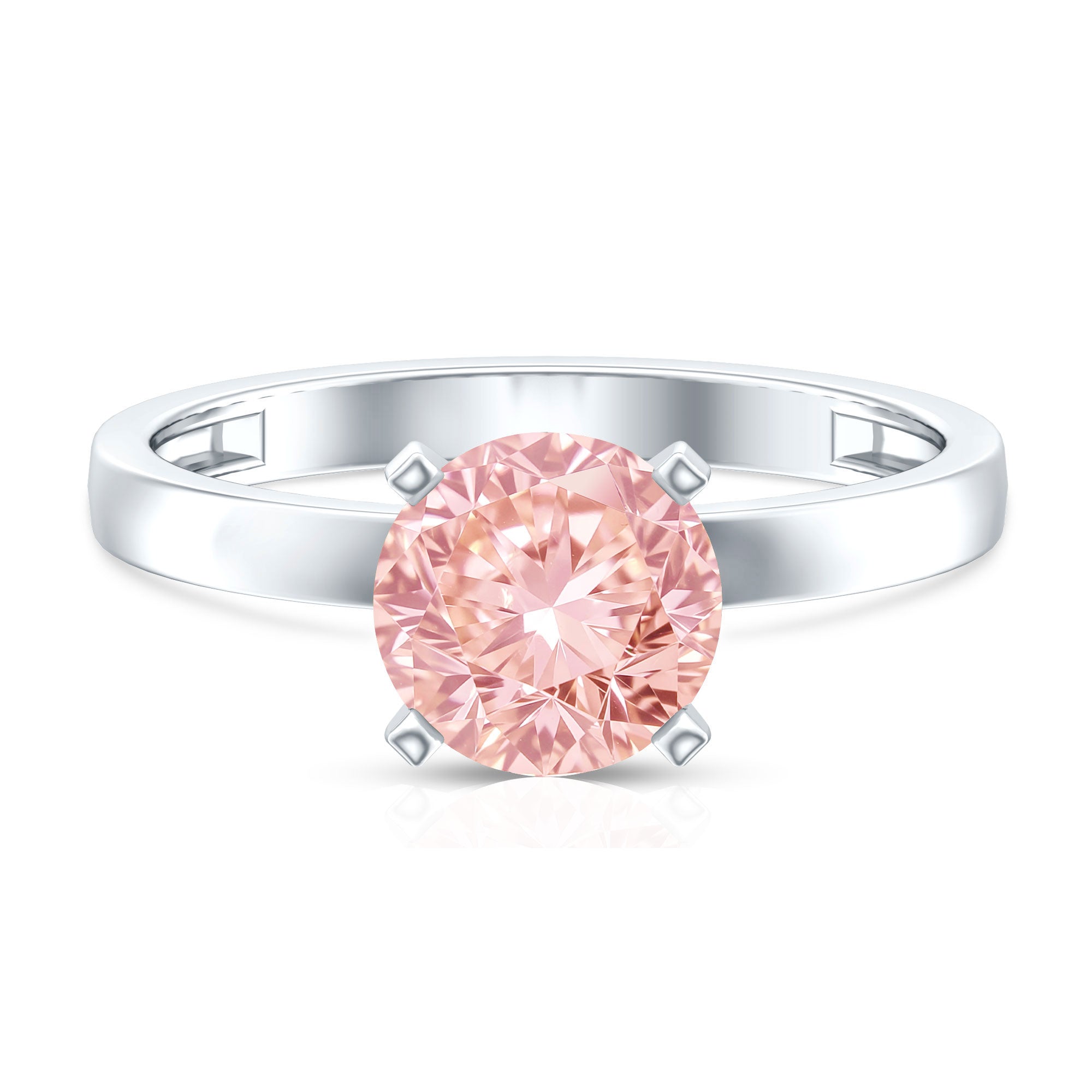 Lab Grown Pink Diamond 3 Carat Solitaire Engagement Ring with IGI Certificate Fancy Pink - VS1 - Rosec Jewels
