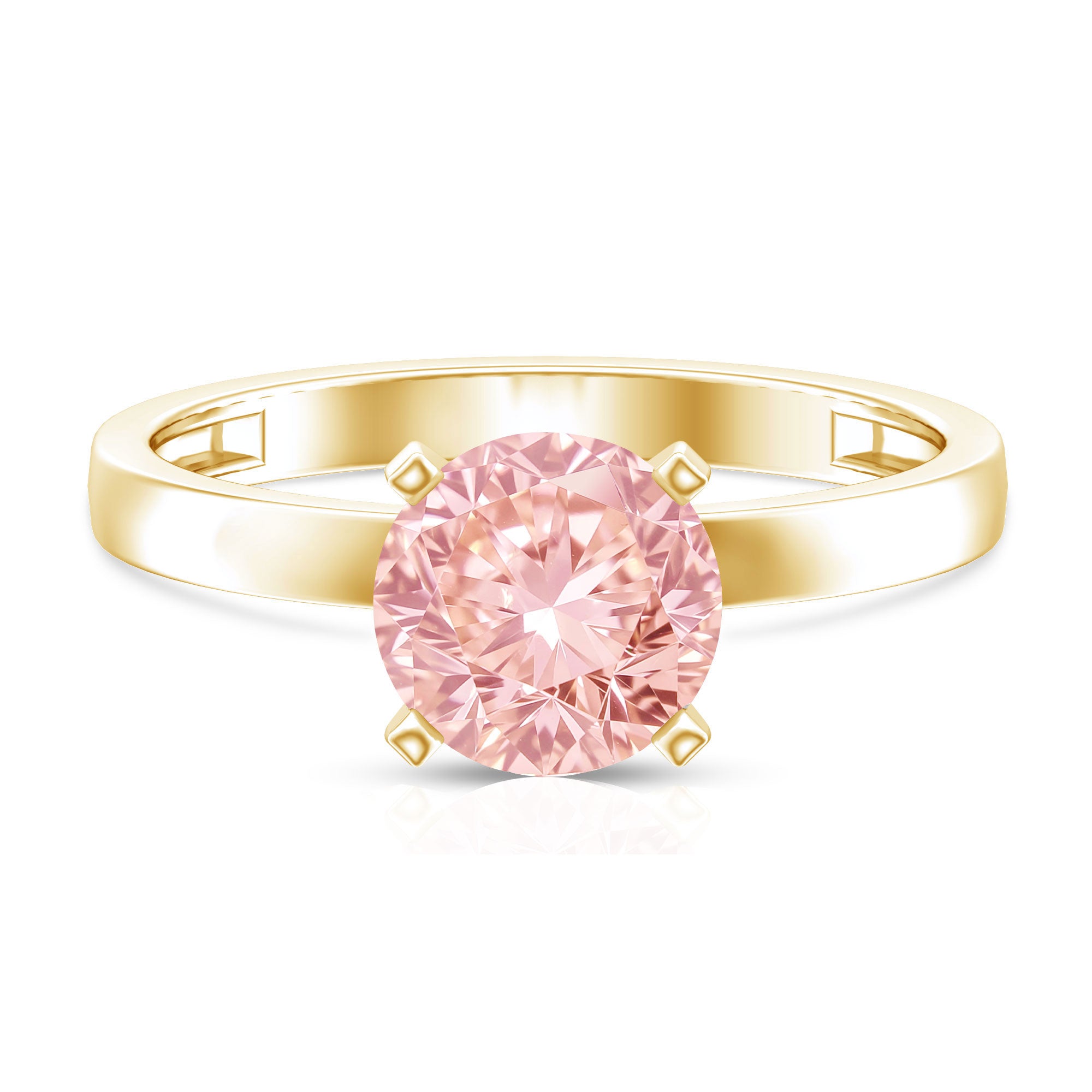 Lab Grown Pink Diamond 3 Carat Solitaire Engagement Ring with IGI Certificate Fancy Pink - VS1 - Rosec Jewels