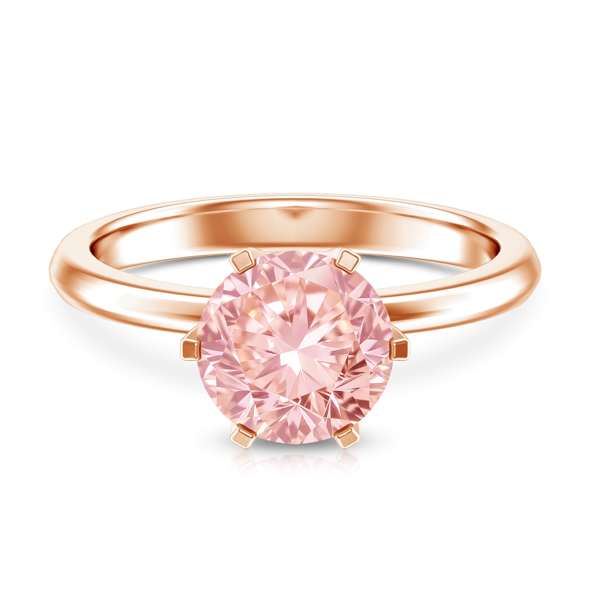 IGI Certified Solitaire 3 Carat Lab Grown Pink Diamond Engagement Ring For Women Fancy Pink - VS1 - Rosec Jewels