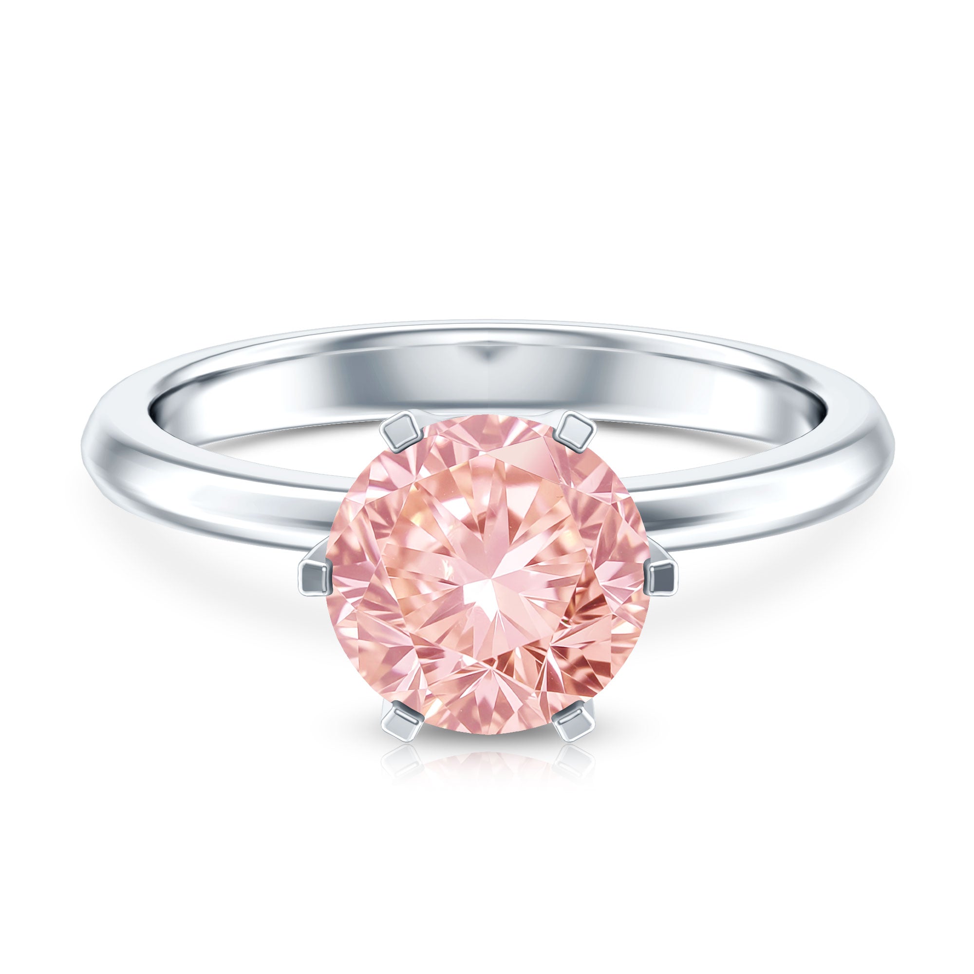 IGI Certified Solitaire 3 Carat Lab Grown Pink Diamond Engagement Ring For Women Fancy Pink - VS1 - Rosec Jewels