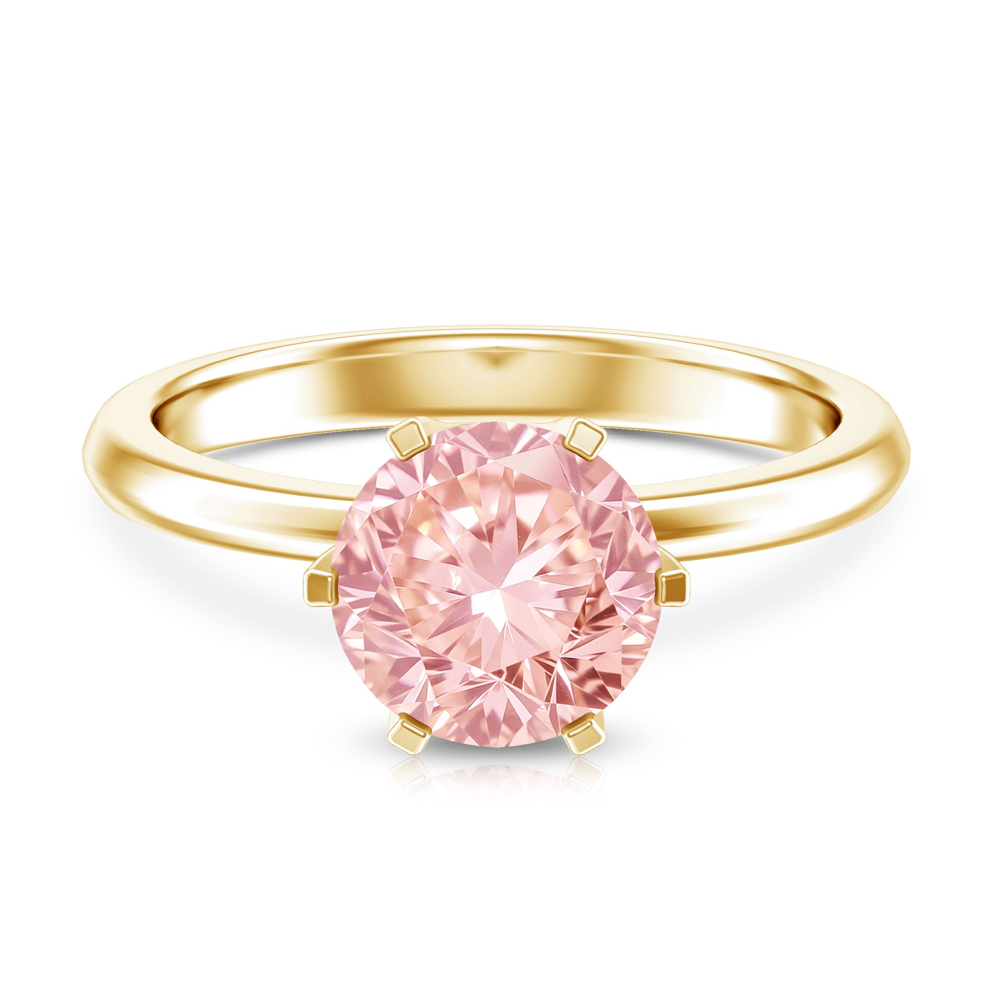 IGI Certified Solitaire 3 Carat Lab Grown Pink Diamond Engagement Ring For Women Fancy Pink - VS1 - Rosec Jewels