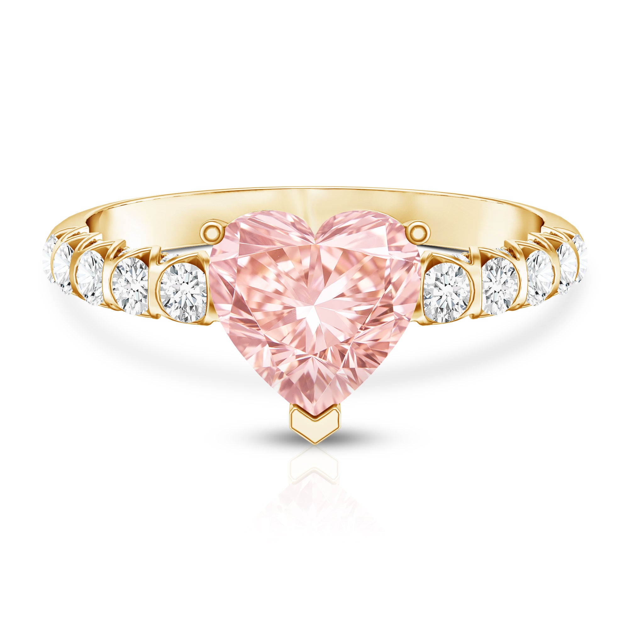 Rosec Jewels-2 Carat Heart Shape Lab Grown Pink Diamond Engagement Ring IGI Certified