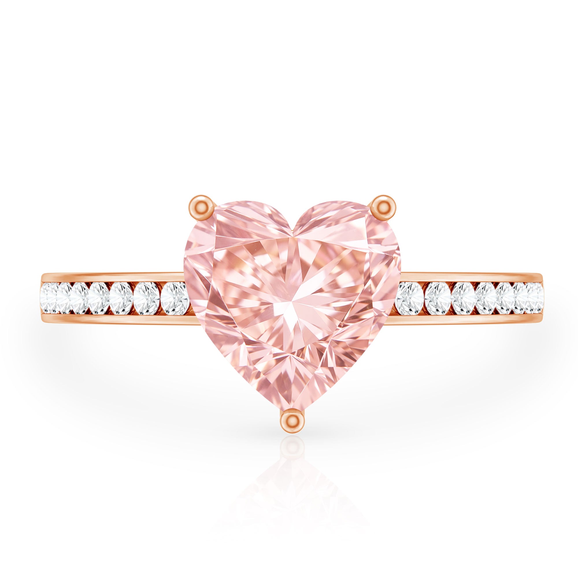 Rosec Jewels-2 Carat IGI Certified Lab Grown Pink Diamond Heart Engagement Ring For Women
