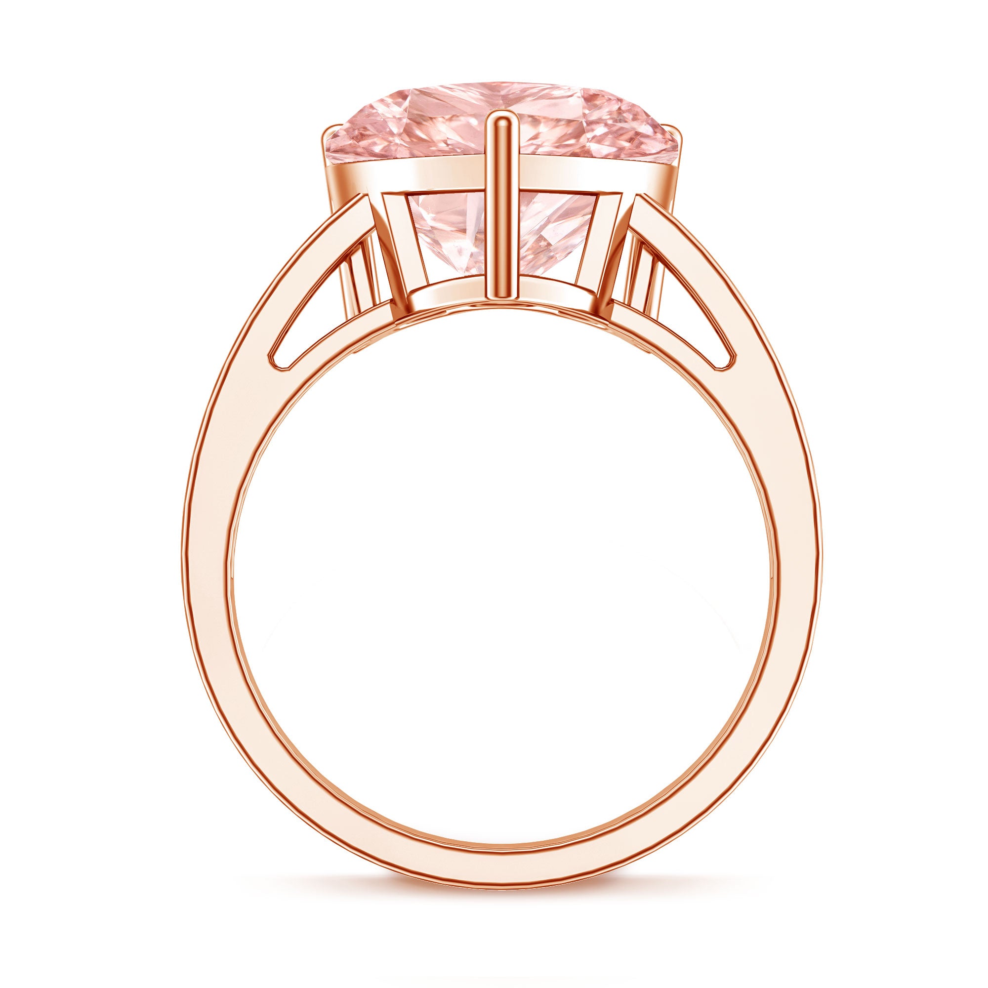 IGI Certified 5 Carat Lab Grown Pink Diamond Heart Solitaire Engagement Ring Fancy Pink - VS1 - Rosec Jewels