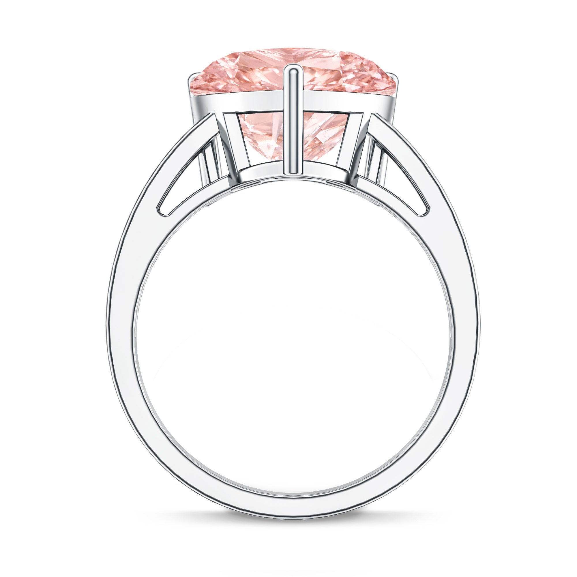 IGI Certified 5 Carat Lab Grown Pink Diamond Heart Solitaire Engagement Ring Fancy Pink - VS1 - Rosec Jewels
