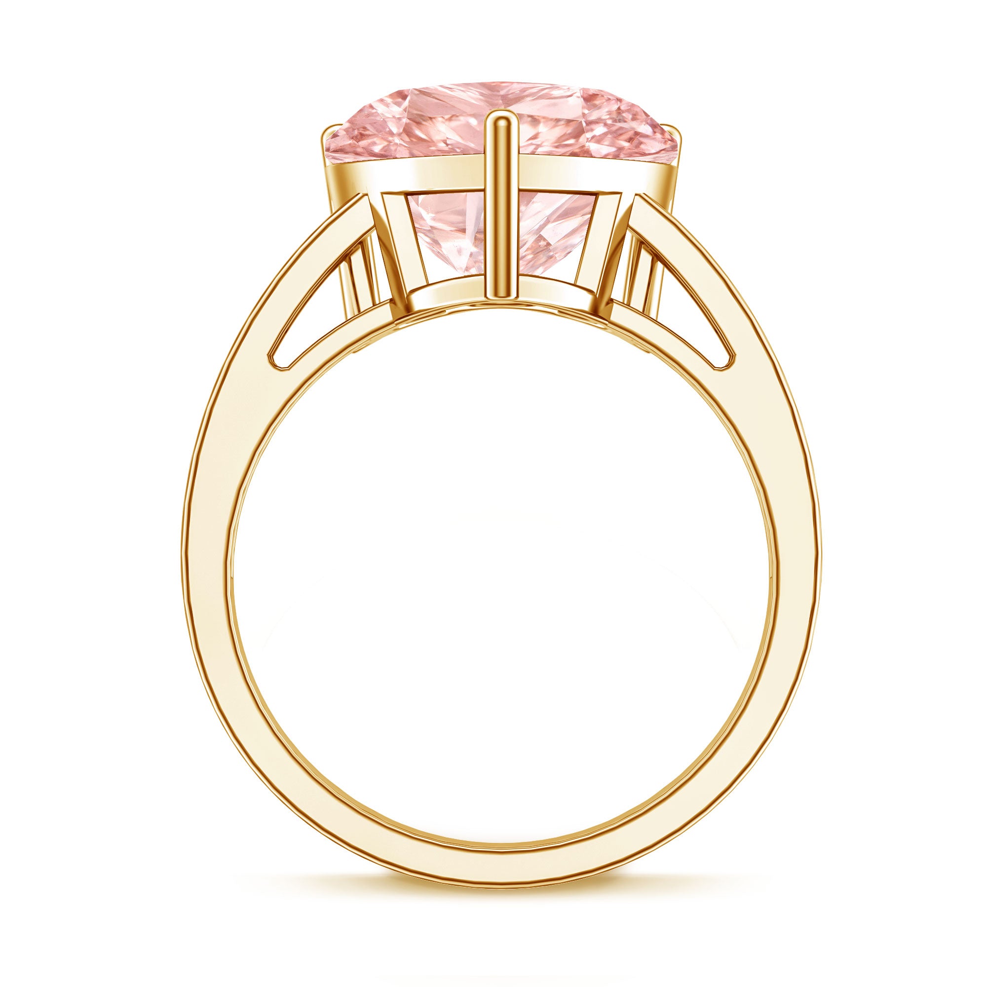 IGI Certified 5 Carat Lab Grown Pink Diamond Heart Solitaire Engagement Ring Fancy Pink - VS1 - Rosec Jewels