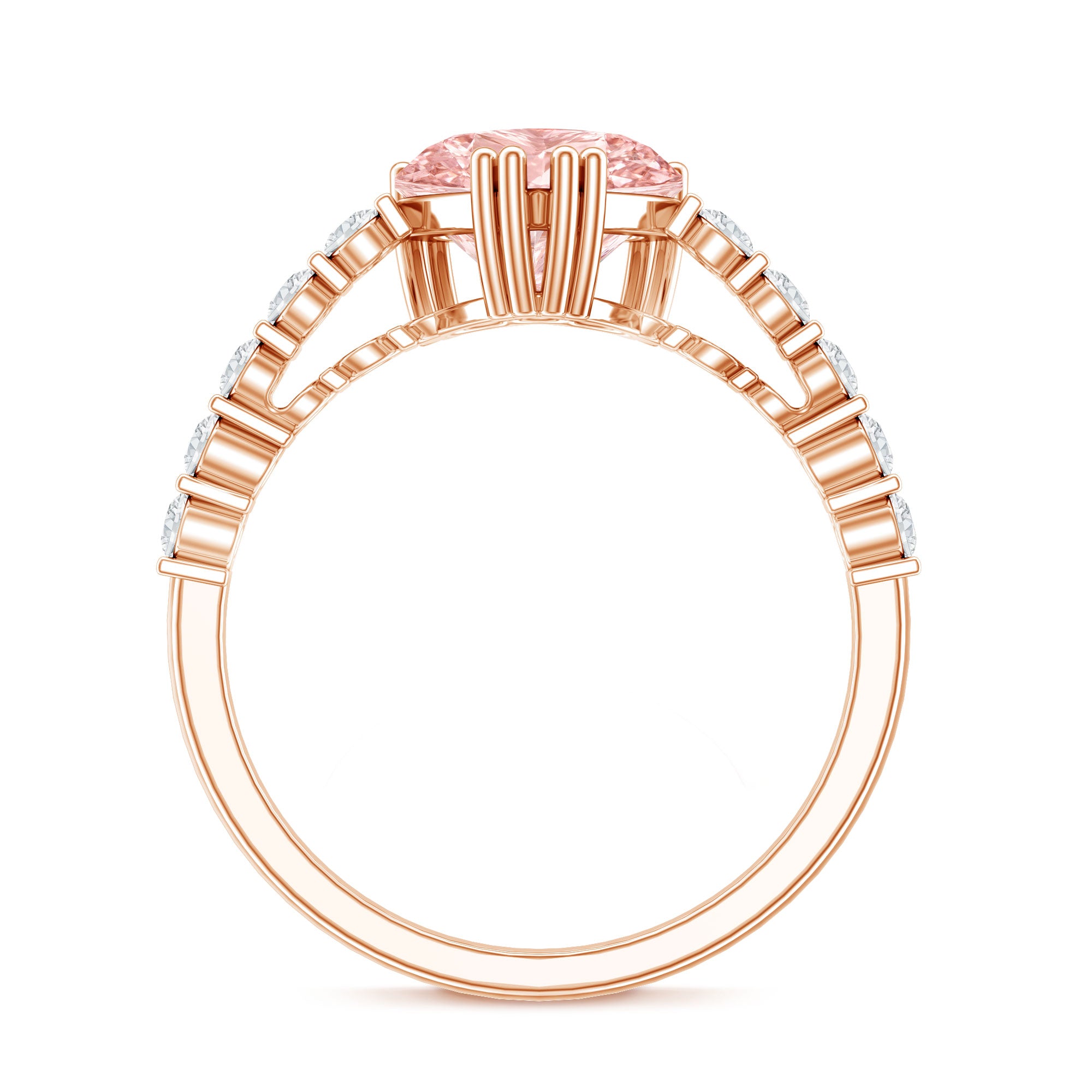 Rosec Jewels-IGI Certified Lab Grown Pink Diamond 2 Ct Heart Shape Engagement Ring