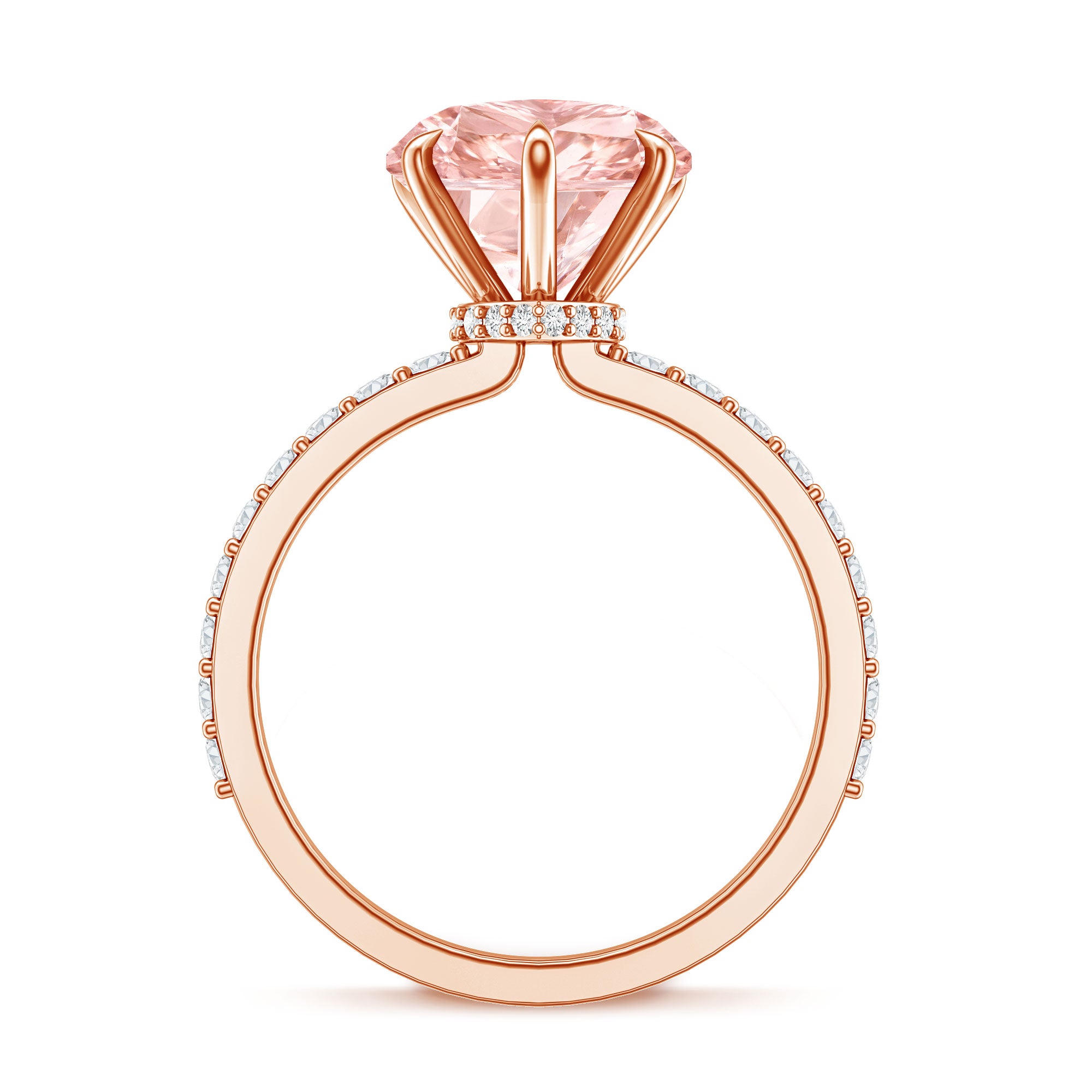 3 Carat Lab Grown Diamond Pink Heart Engagement Ring with IGI Certificate Fancy Pink - VS1 - Rosec Jewels