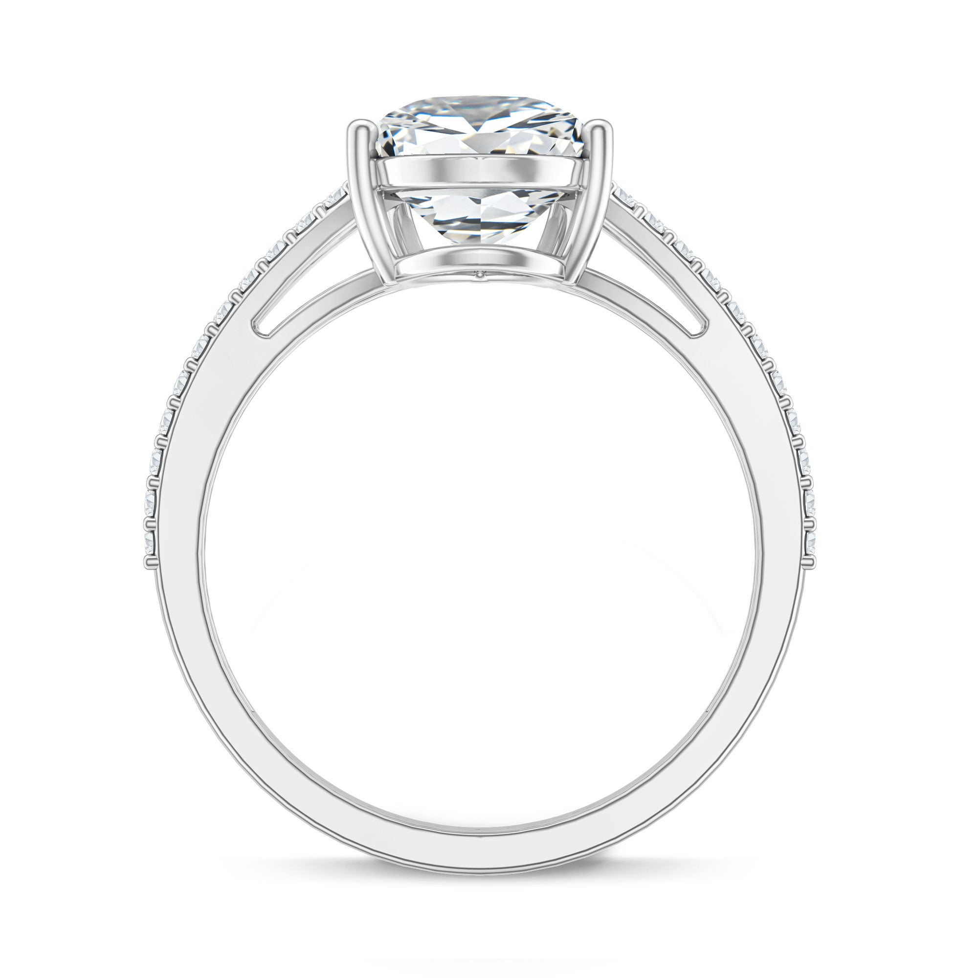 Rosec Jewels-3 Carat IGI Certified Lab Grown Pear Diamond Engagement Ring with Split Shank