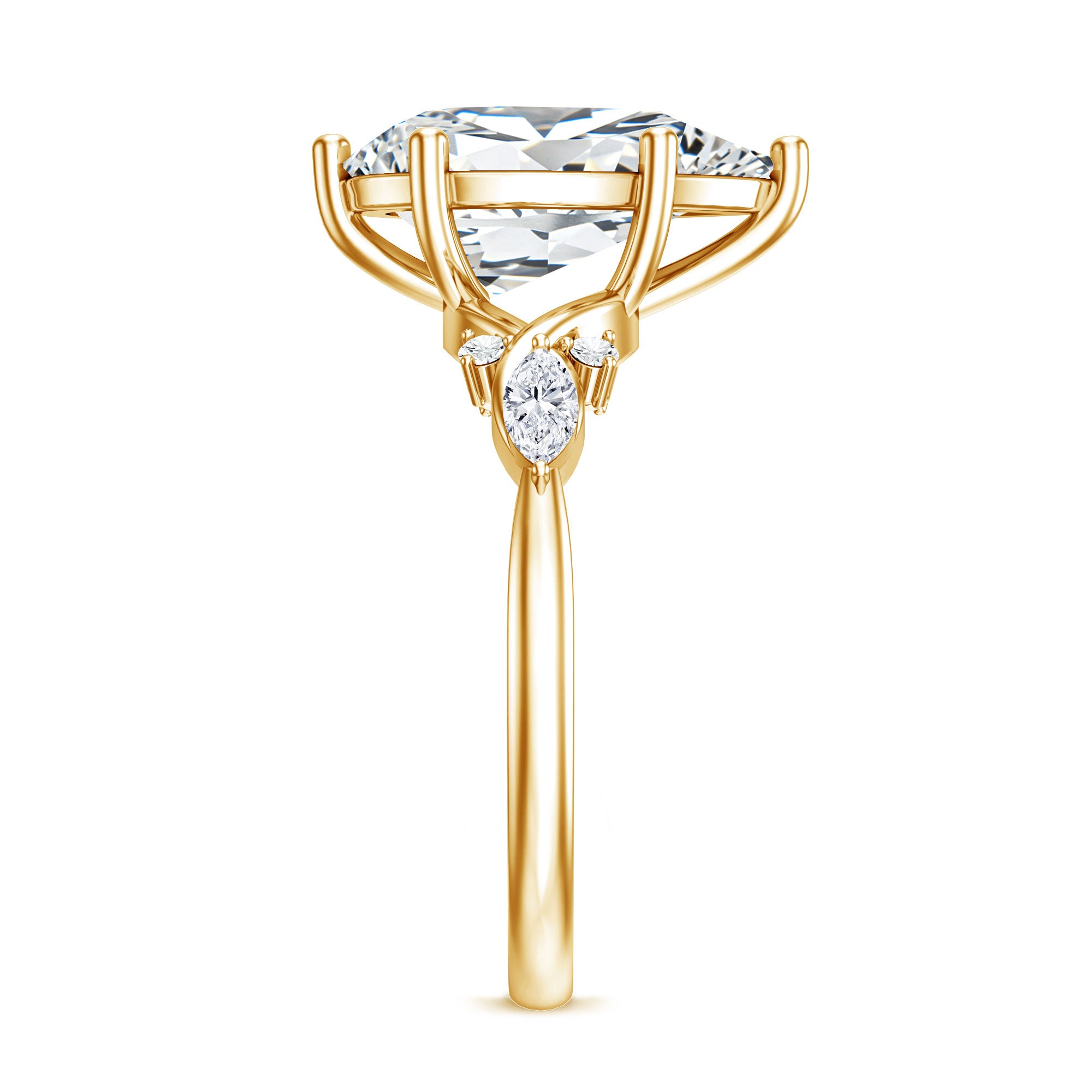 Rosec Jewels-Lab Grown 3 Carat Diamond Vintage Looking Engagement Ring with IGI Certificate