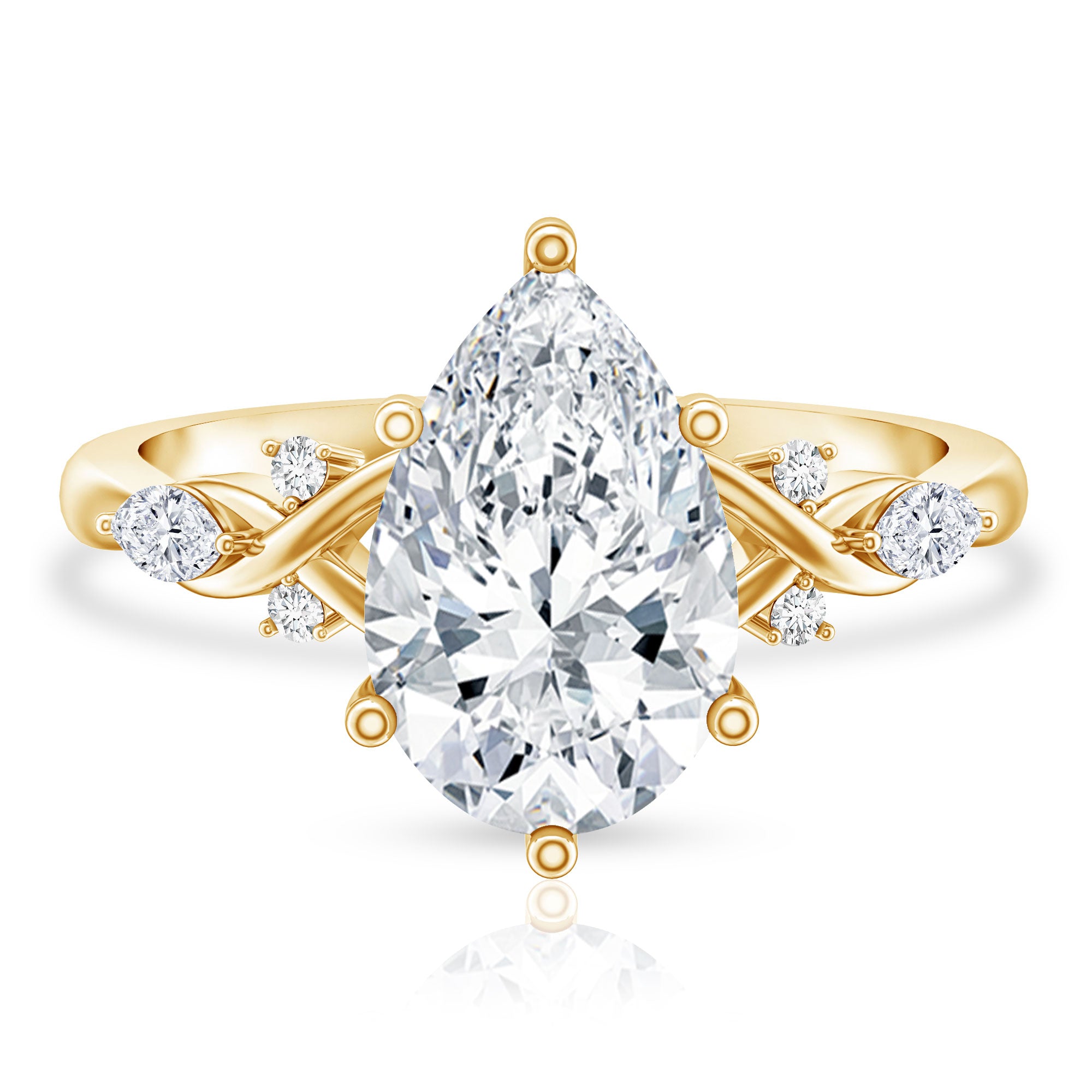 Rosec Jewels-Lab Grown 3 Carat Diamond Vintage Looking Engagement Ring with IGI Certificate