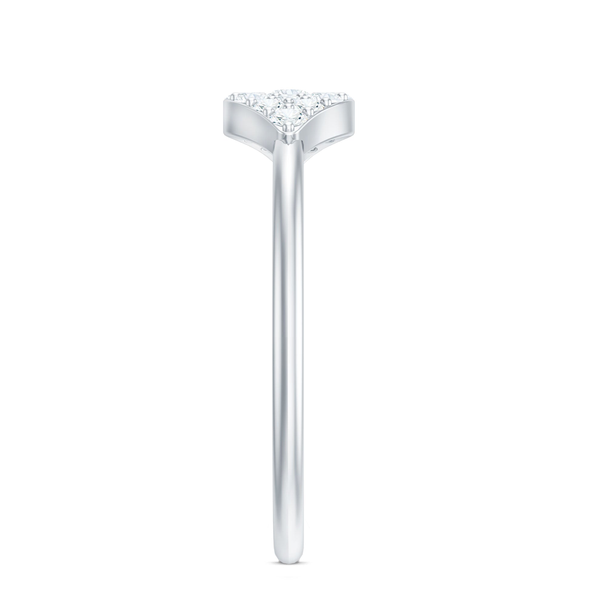 Certified Diamond Cluster Ring in Illusion Setting Natural - ( HI-SI ) - Rosec Jewels