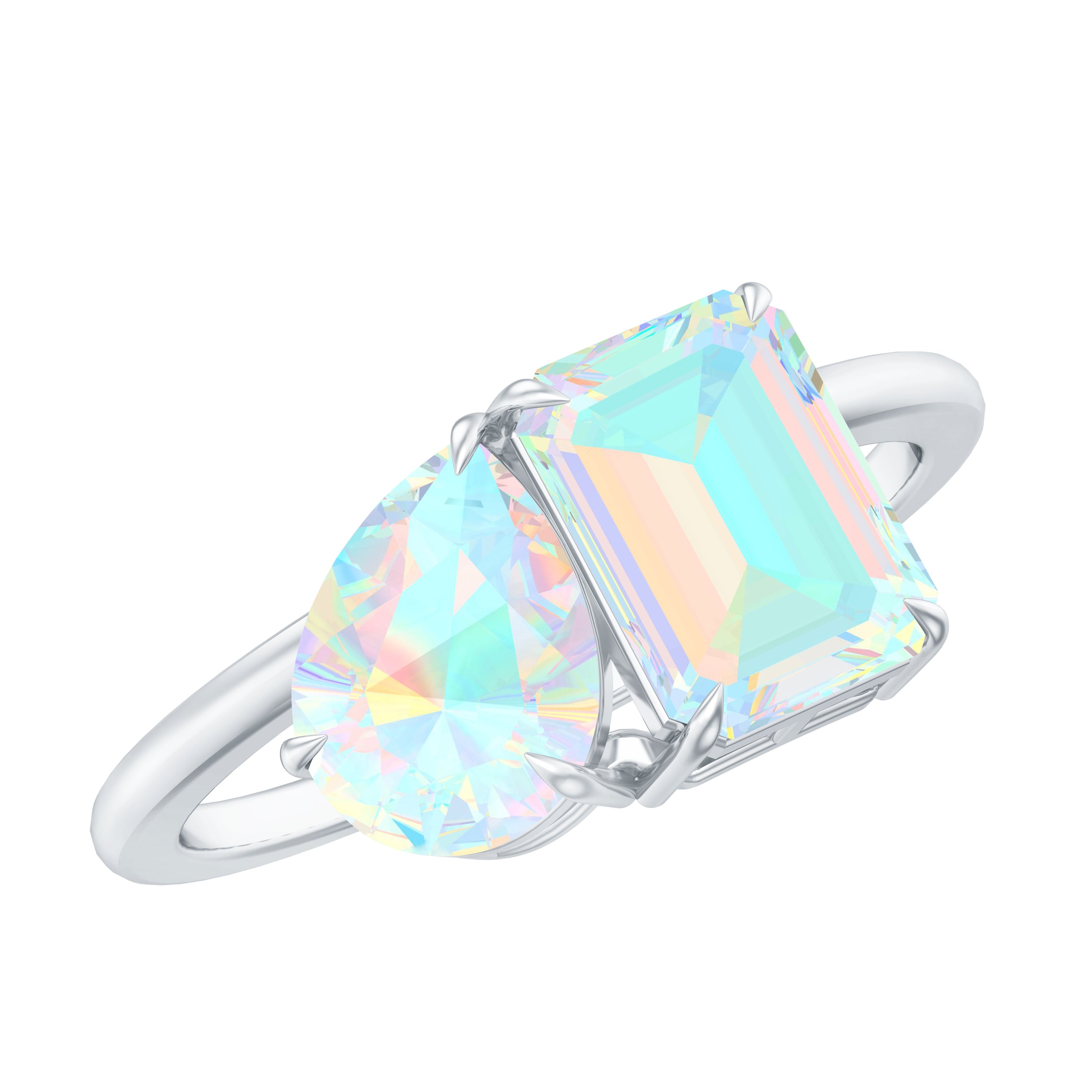 Natural Ethiopian Opal Toi Et Moi Ring