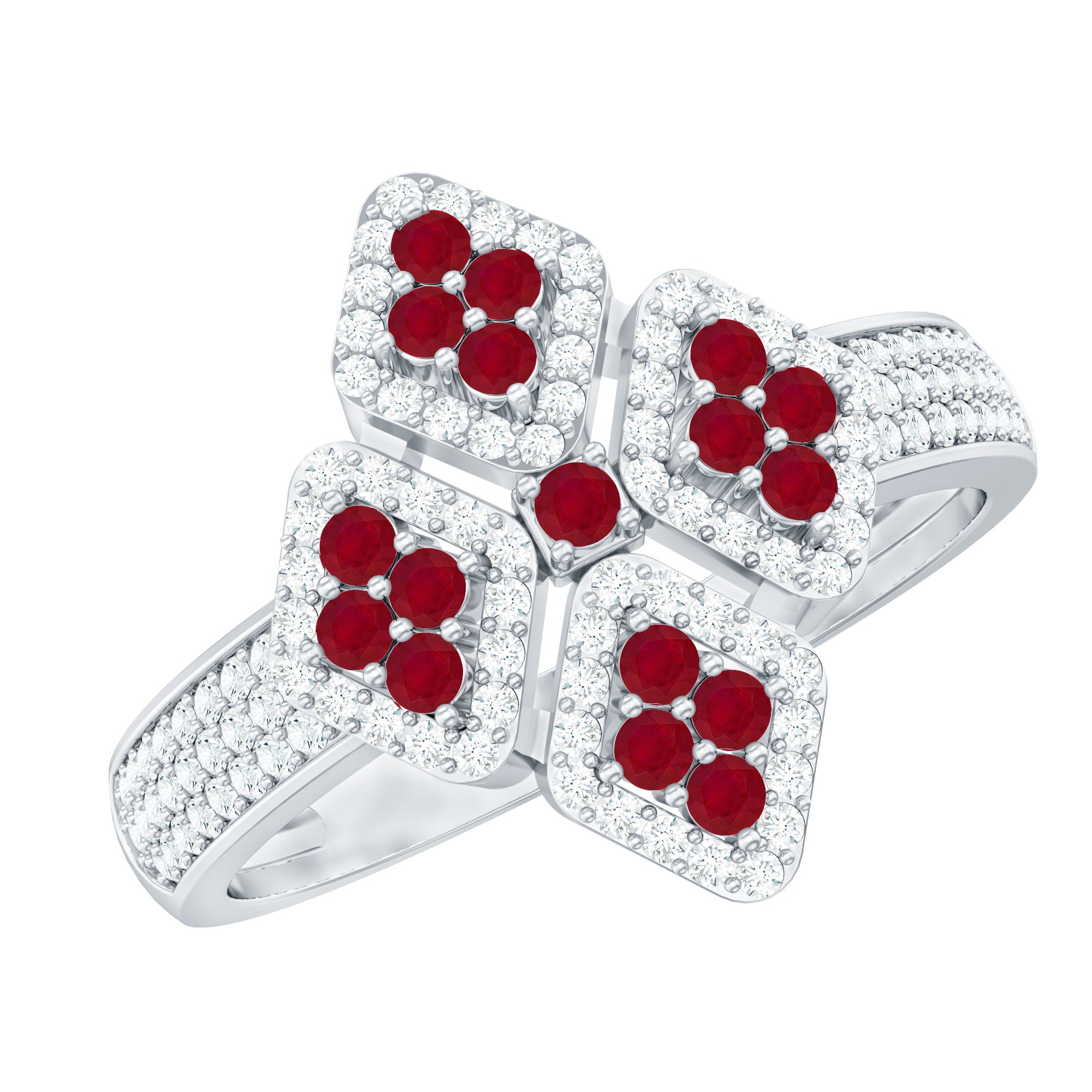 Ruby and Diamond Statement Engagement Ring