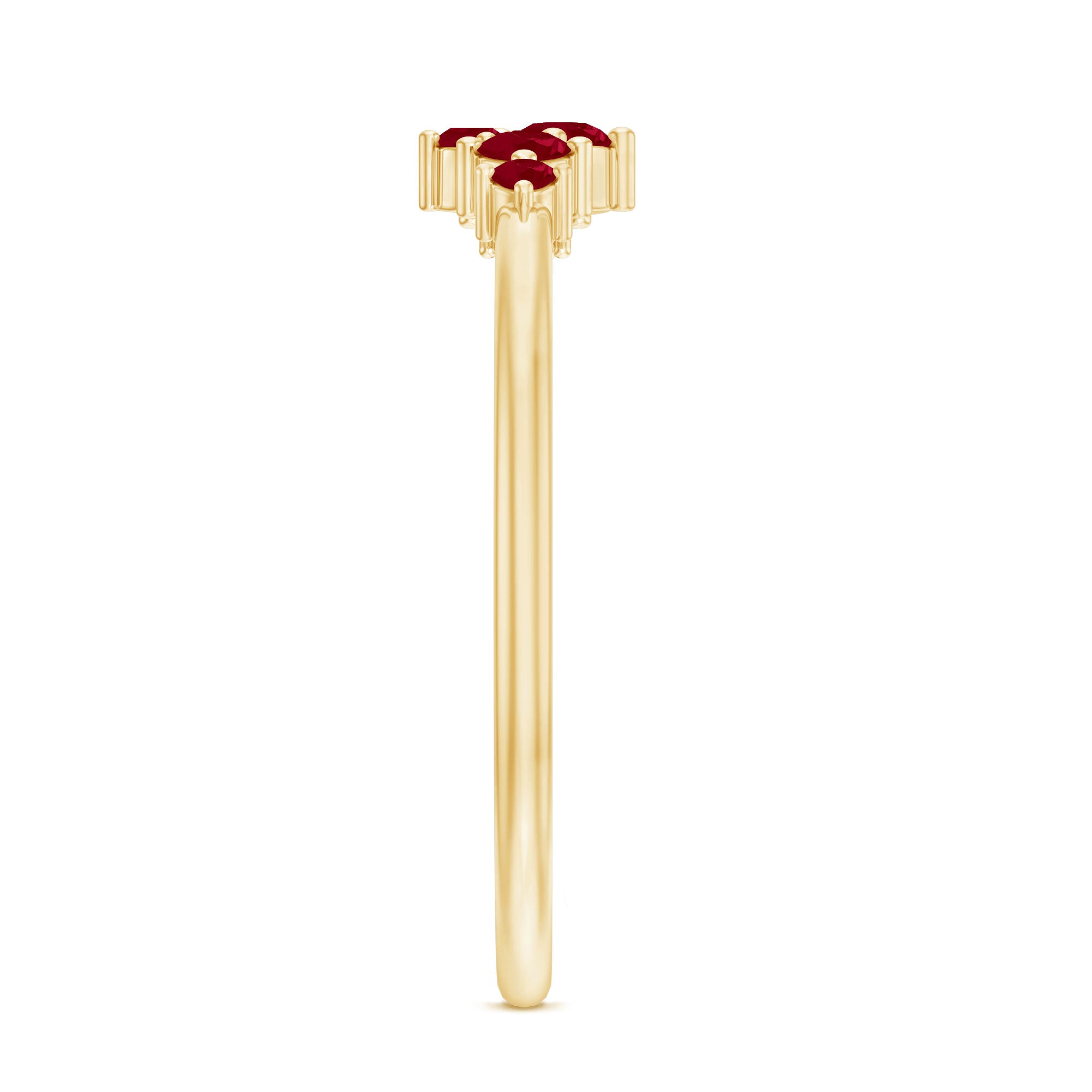 Natural Ruby Cluster Promise Ring for Women AAA - Rosec Jewels