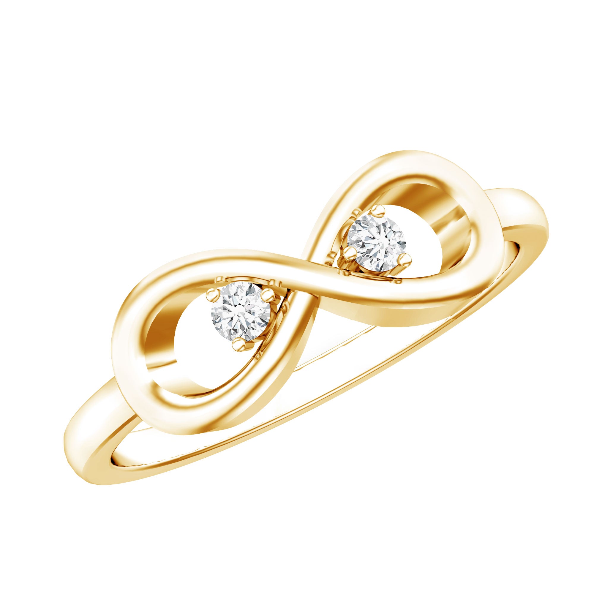 Certified Real Diamond Infinity Promise Ring for Women Natural - ( HI-SI ) - Rosec Jewels