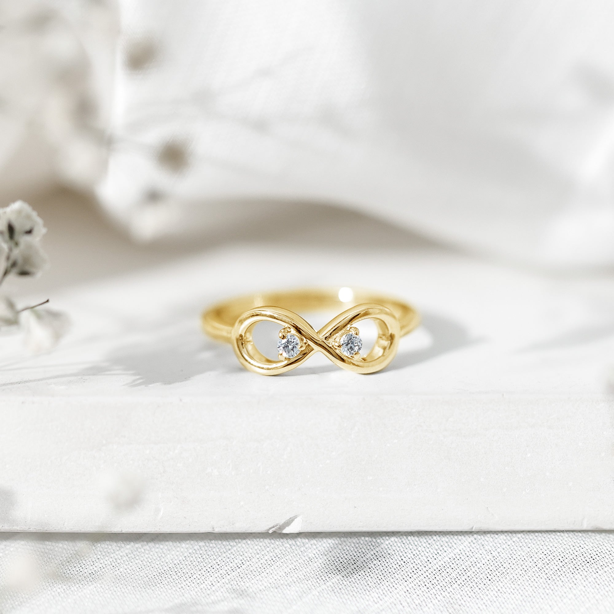 Certified Real Diamond Infinity Promise Ring for Women Natural - ( HI-SI ) - Rosec Jewels
