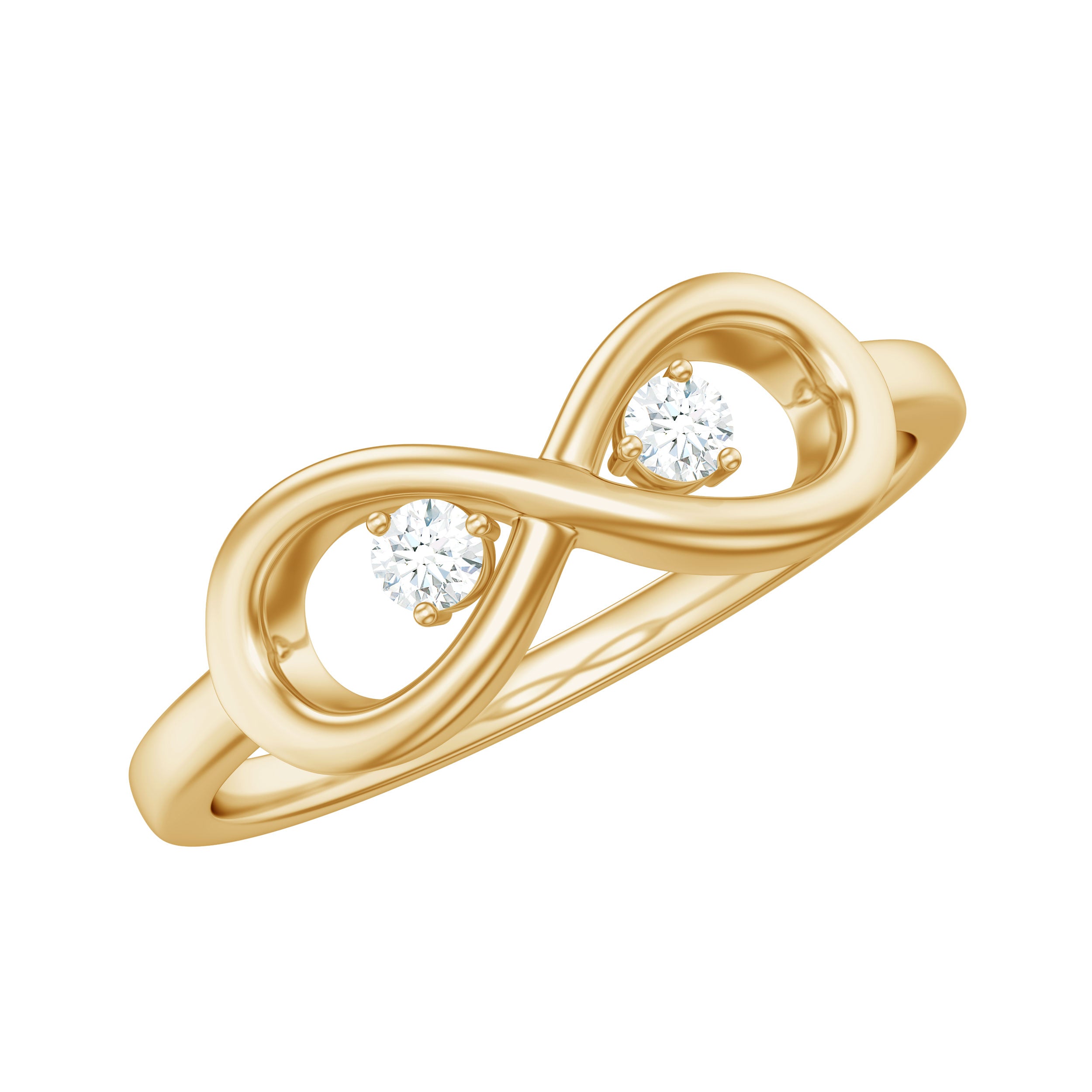 Minimalist Moissanite Infinity Promise Ring D-VS1 - Rosec Jewels