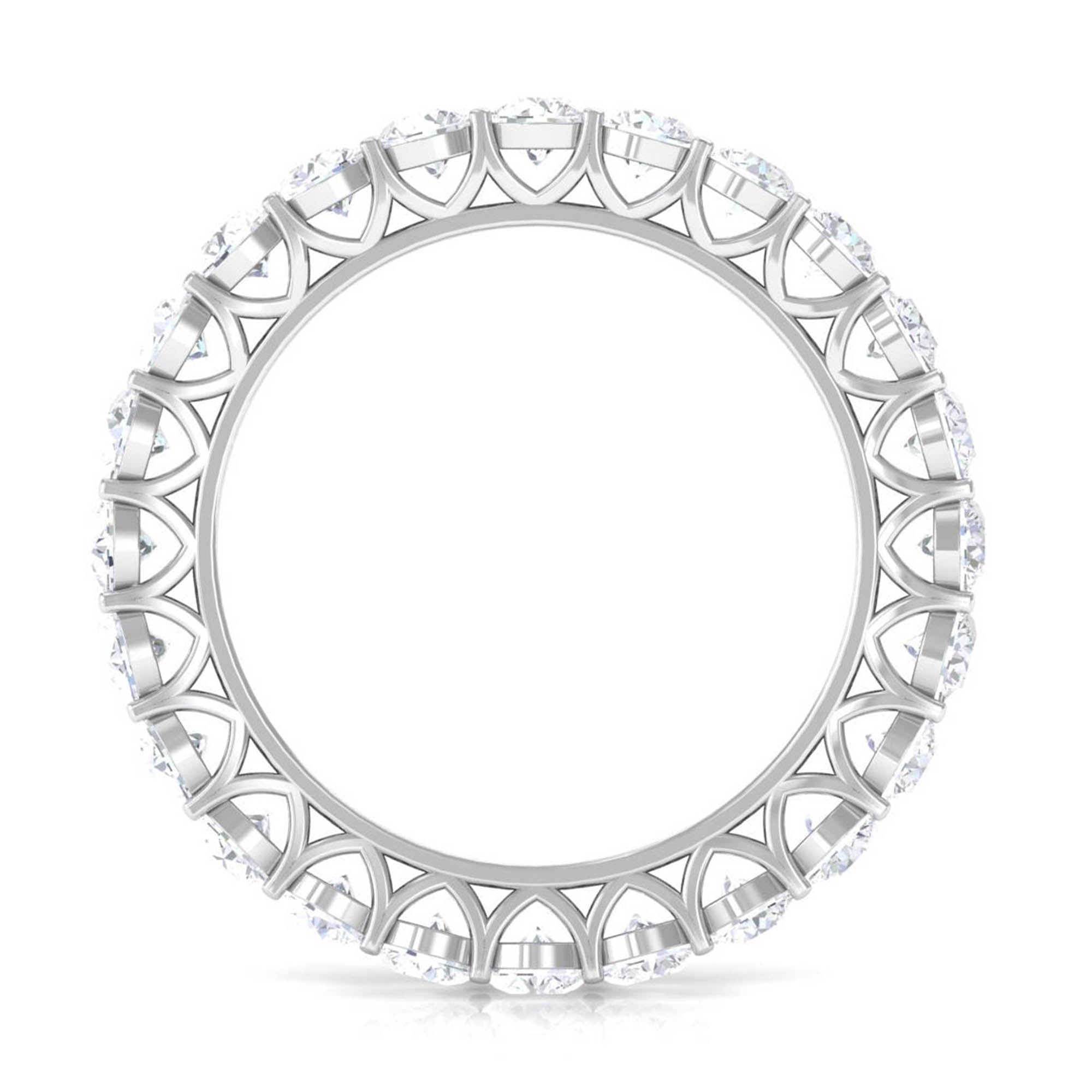Certified Moissanite Stackable Eternity Band Ring D-VS1 - Rosec Jewels