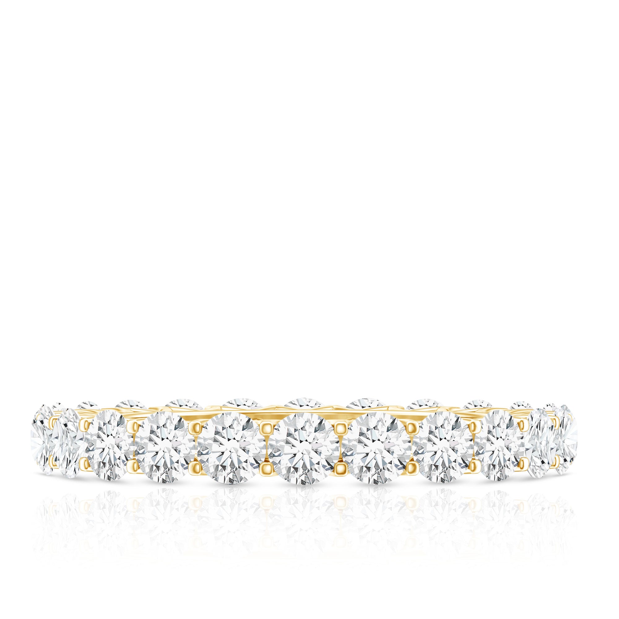 Certified Moissanite Stackable Eternity Band Ring D-VS1 - Rosec Jewels