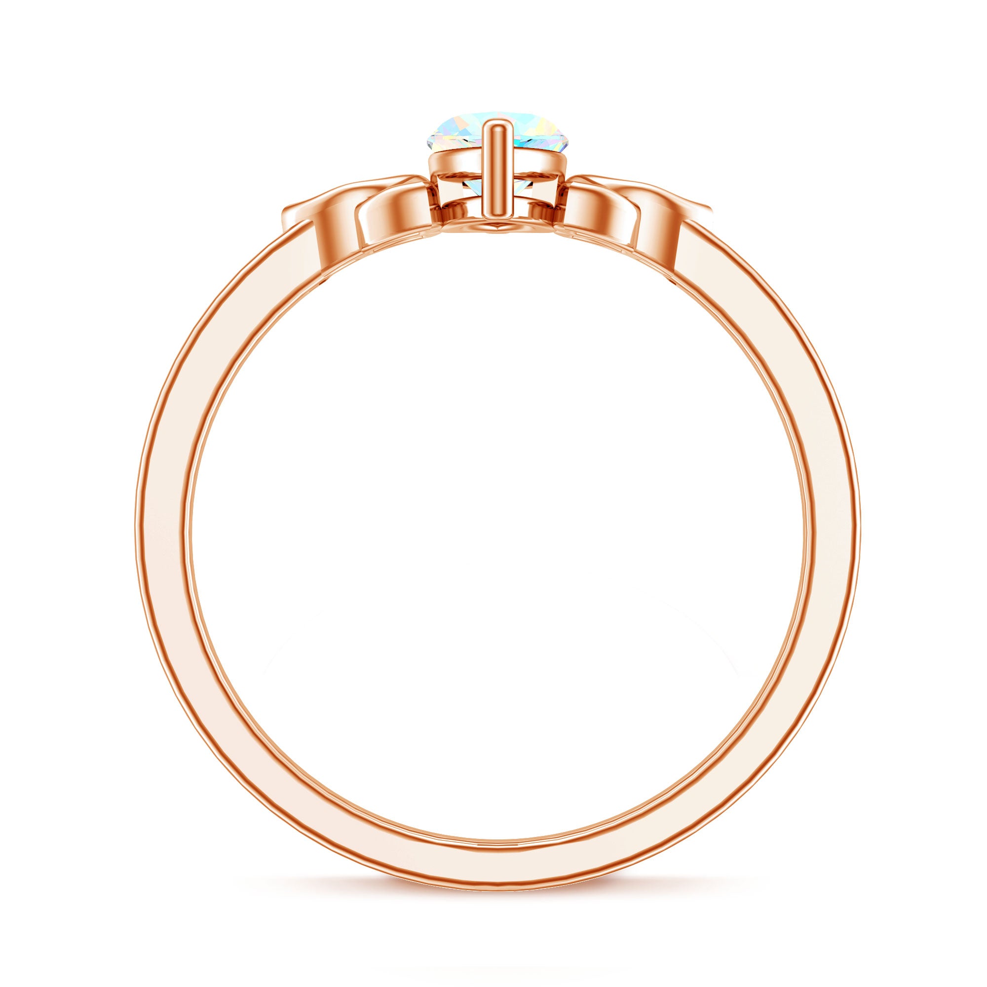 Natural Ethiopian Opal October Birthstone Ring with Celtic Knot AAA - Rosec Jewels