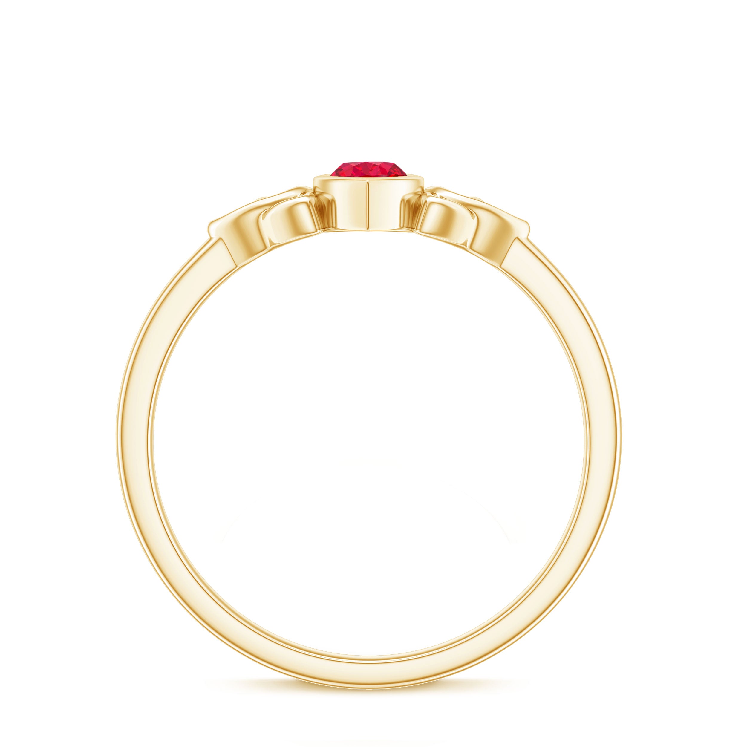 Marquise Cut Solitaire Lab Created Ruby Celtic Engagement Ring AAAA - Rosec Jewels