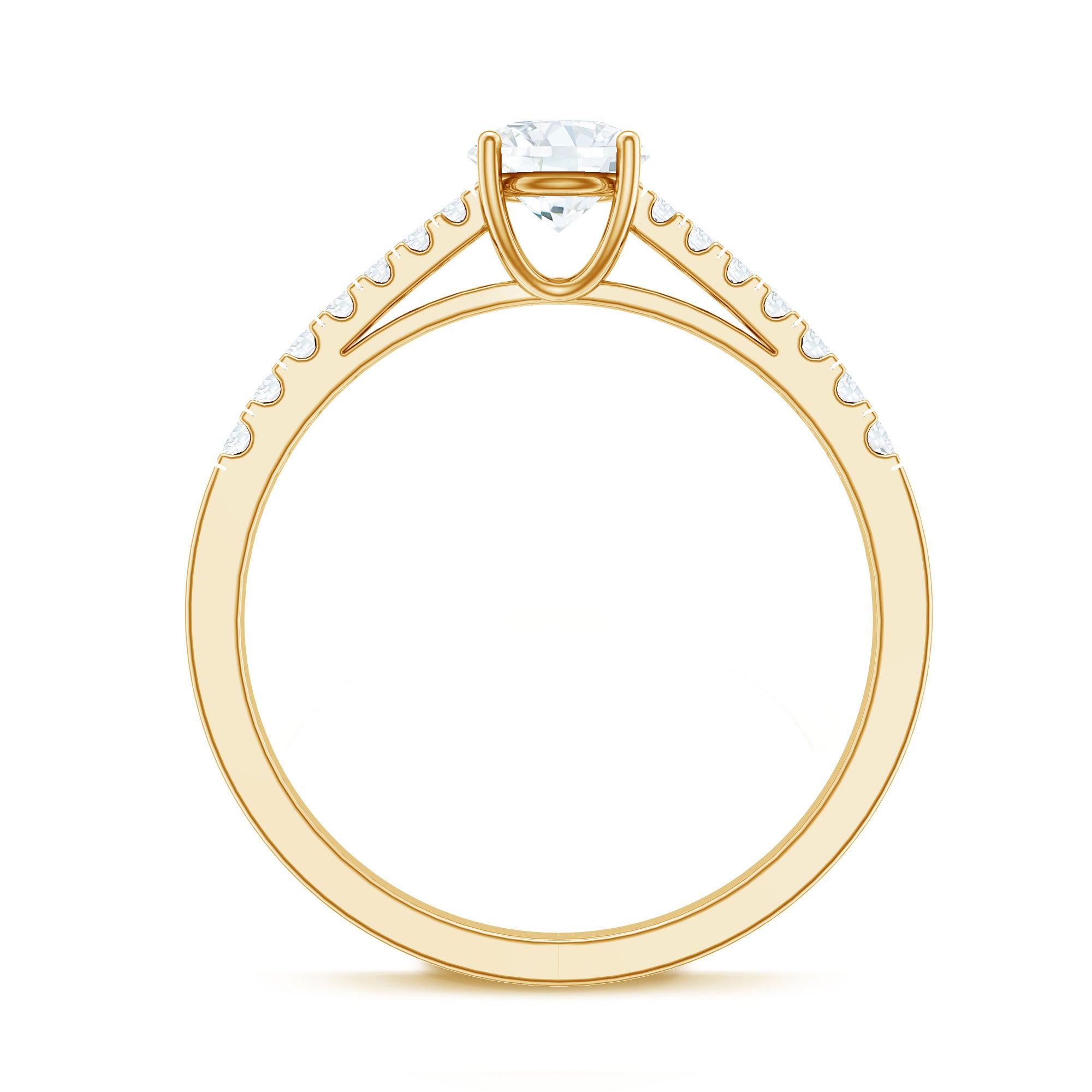 Rosec Jewels-Half Carat Moissanite Engagement Ring