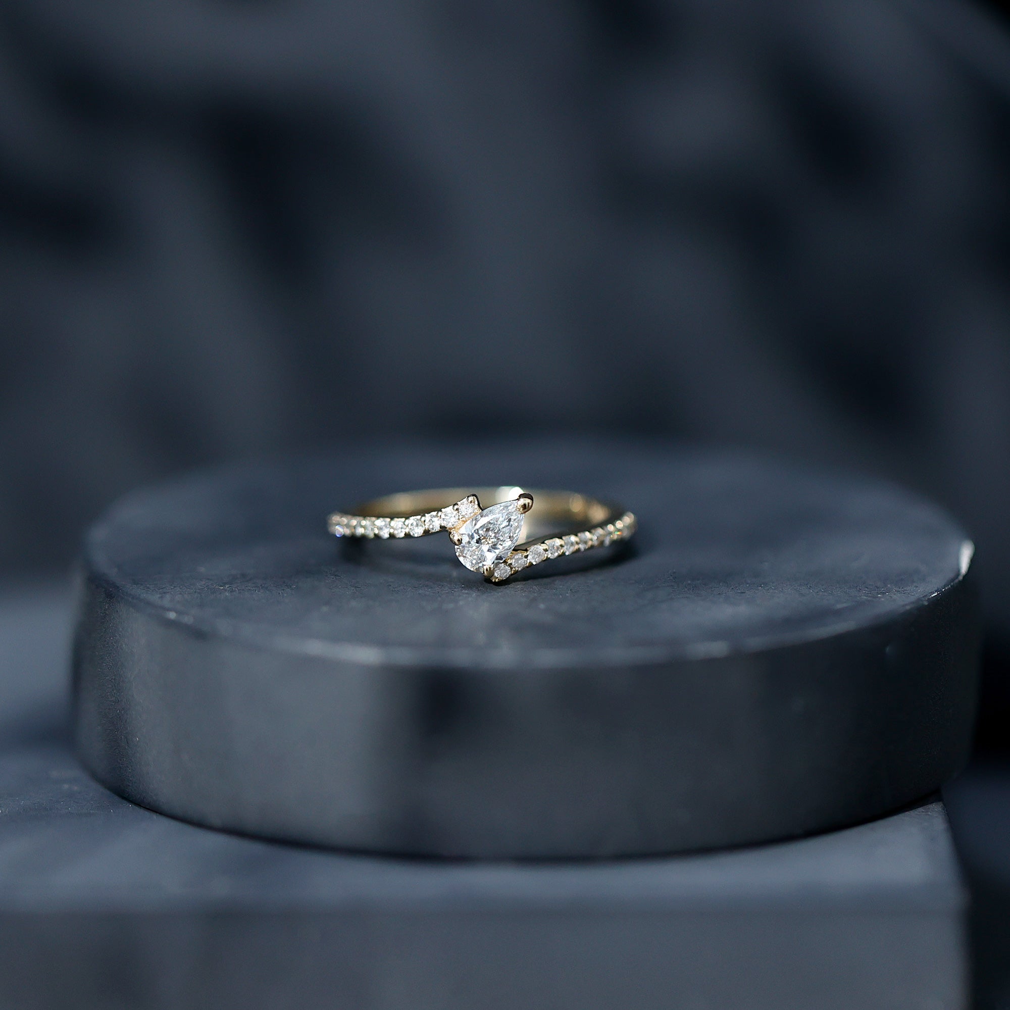 Certified Natural Diamond Promise Ring with Bypass Shank Natural - ( HI-SI ) - Rosec Jewels