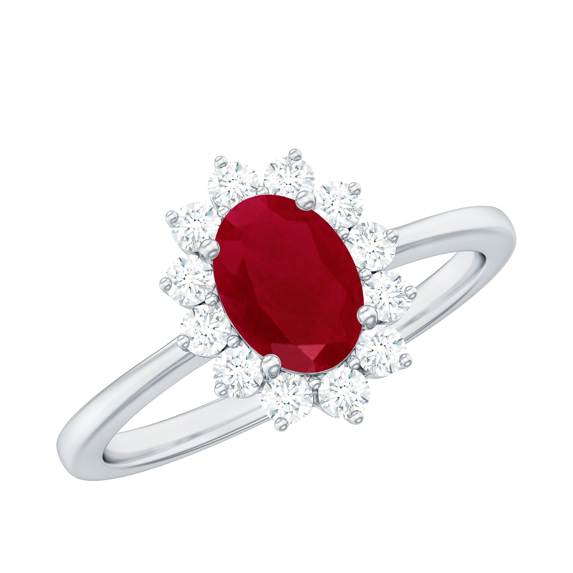 Princess Diana Inspired Ruby and Diamond Engagement Ring