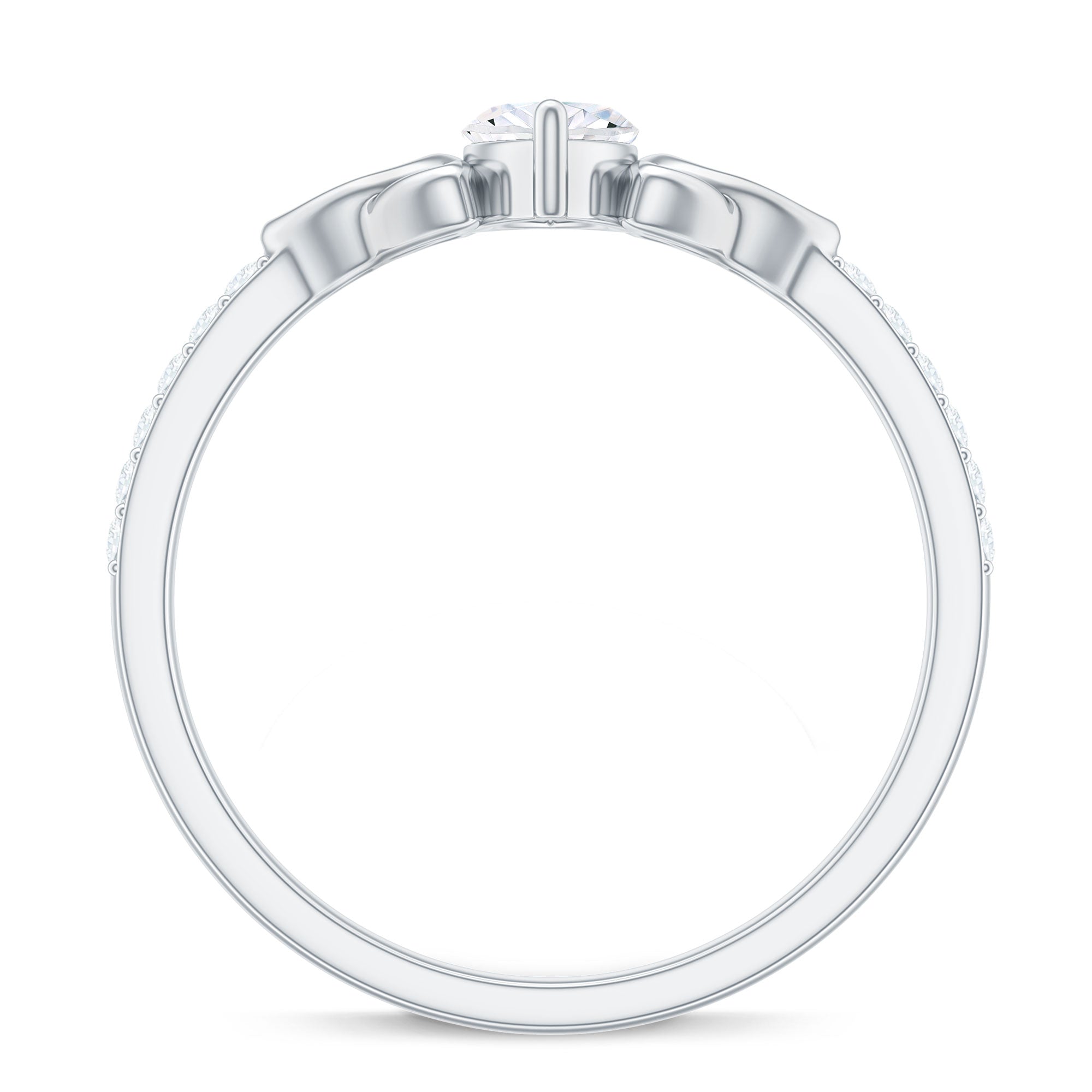 Marquise Cut Moissanite Celtic Knot Engagement Ring D-VS1 - Rosec Jewels