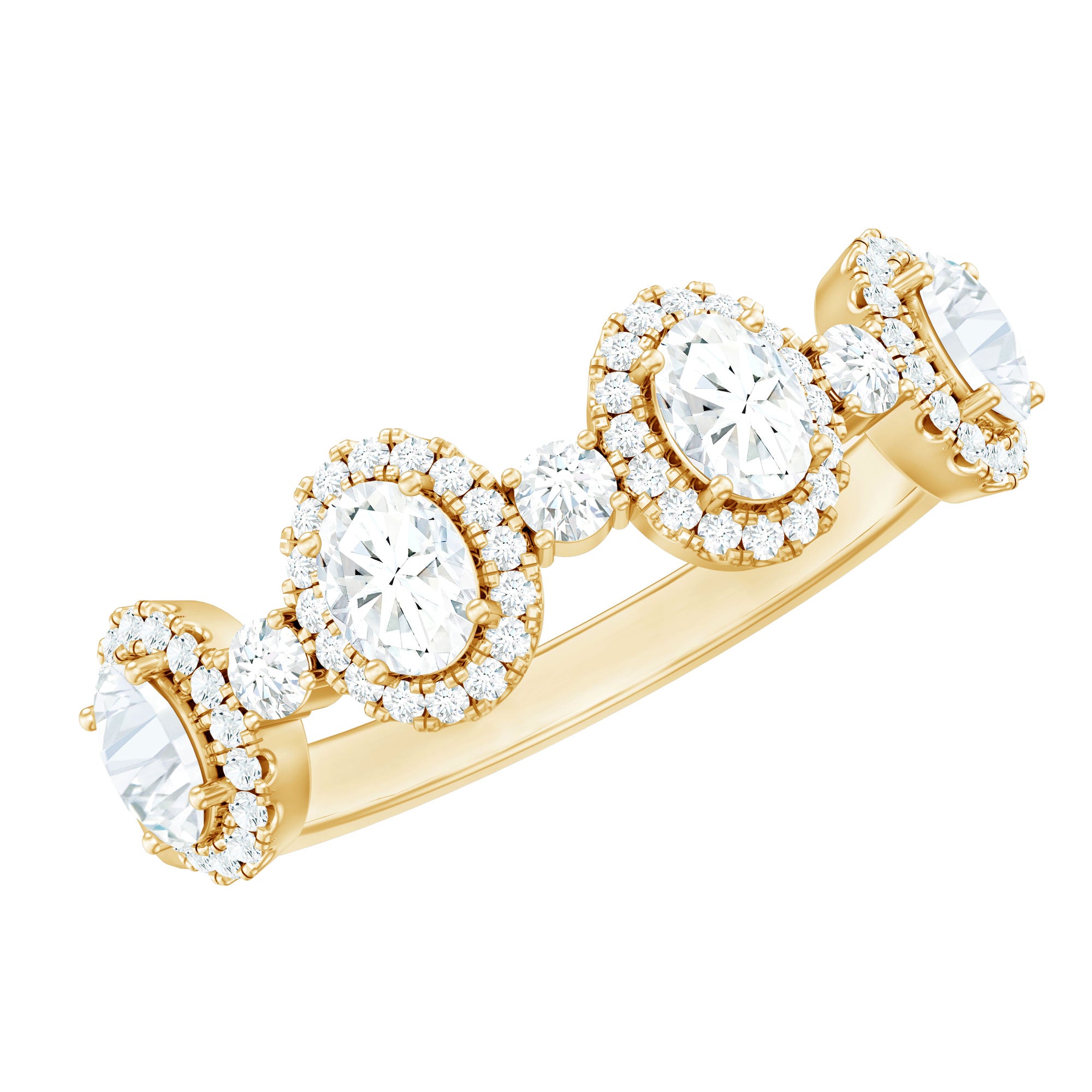 Designer Moissanite Anniversary Ring with Certificate D-VS1 - Rosec Jewels