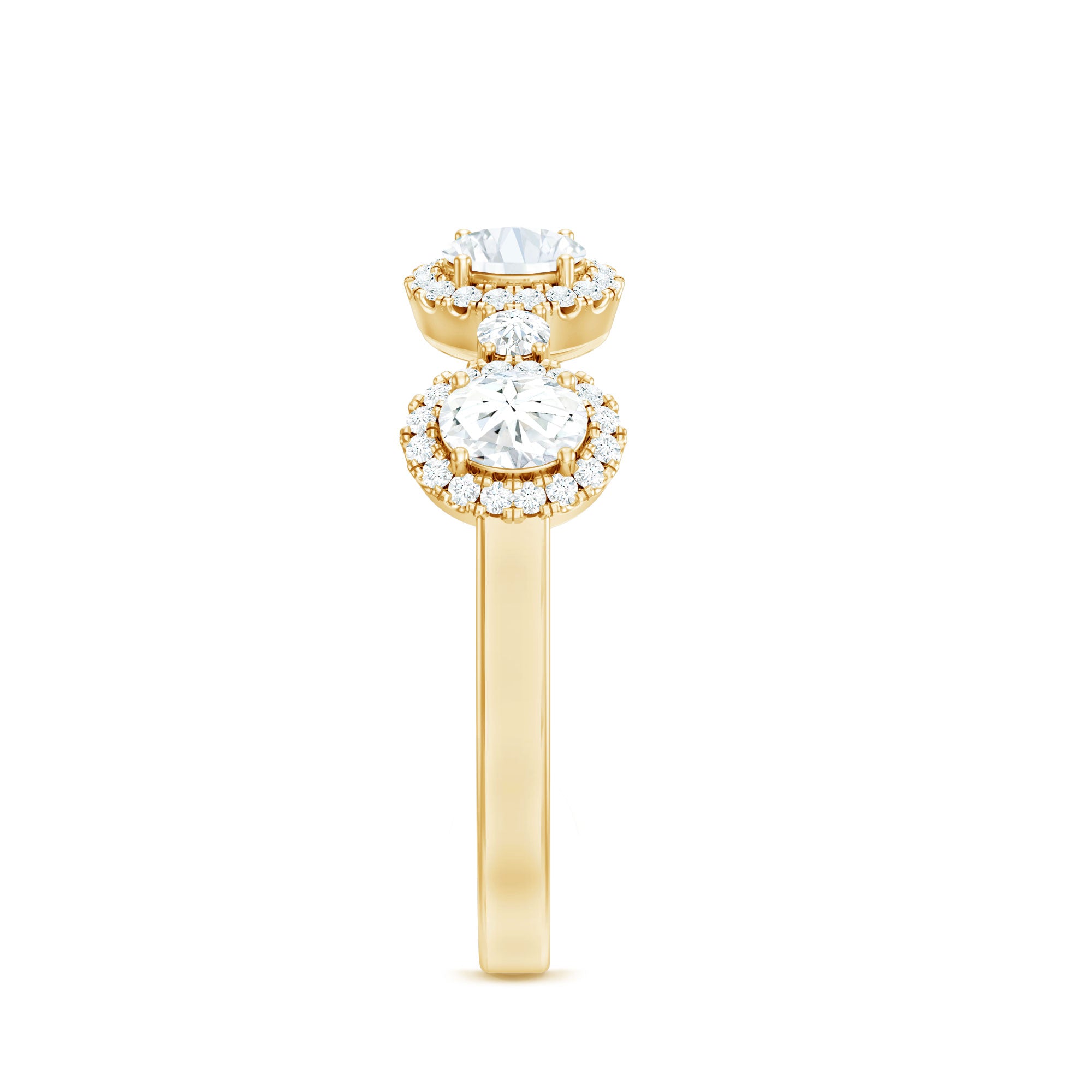 Designer Moissanite Anniversary Ring with Certificate D-VS1 - Rosec Jewels