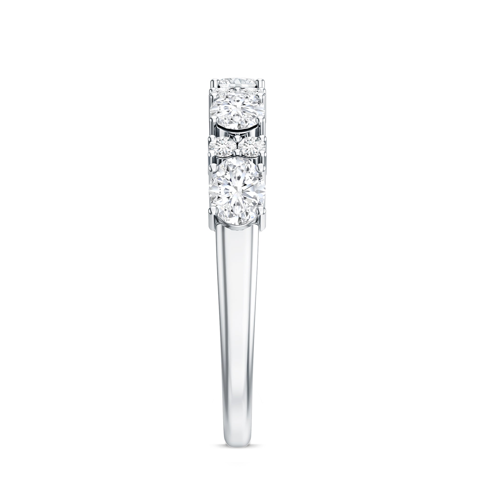 Certified Moissanite East West Eternity Band D-VS1 - Rosec Jewels