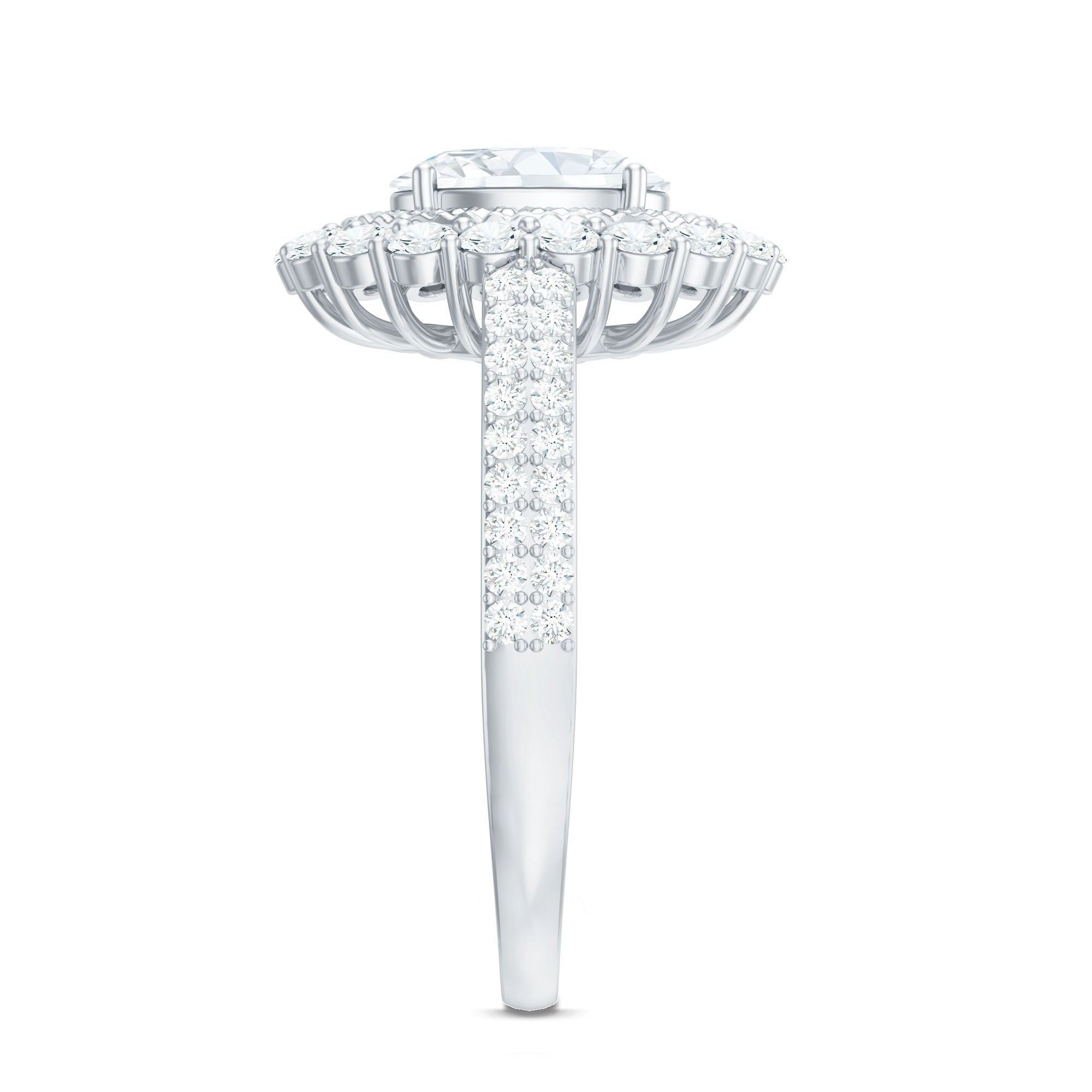 3.25 CT Vintage Inspired Zircon Oval Engagement Ring AAAA - Rosec Jewels