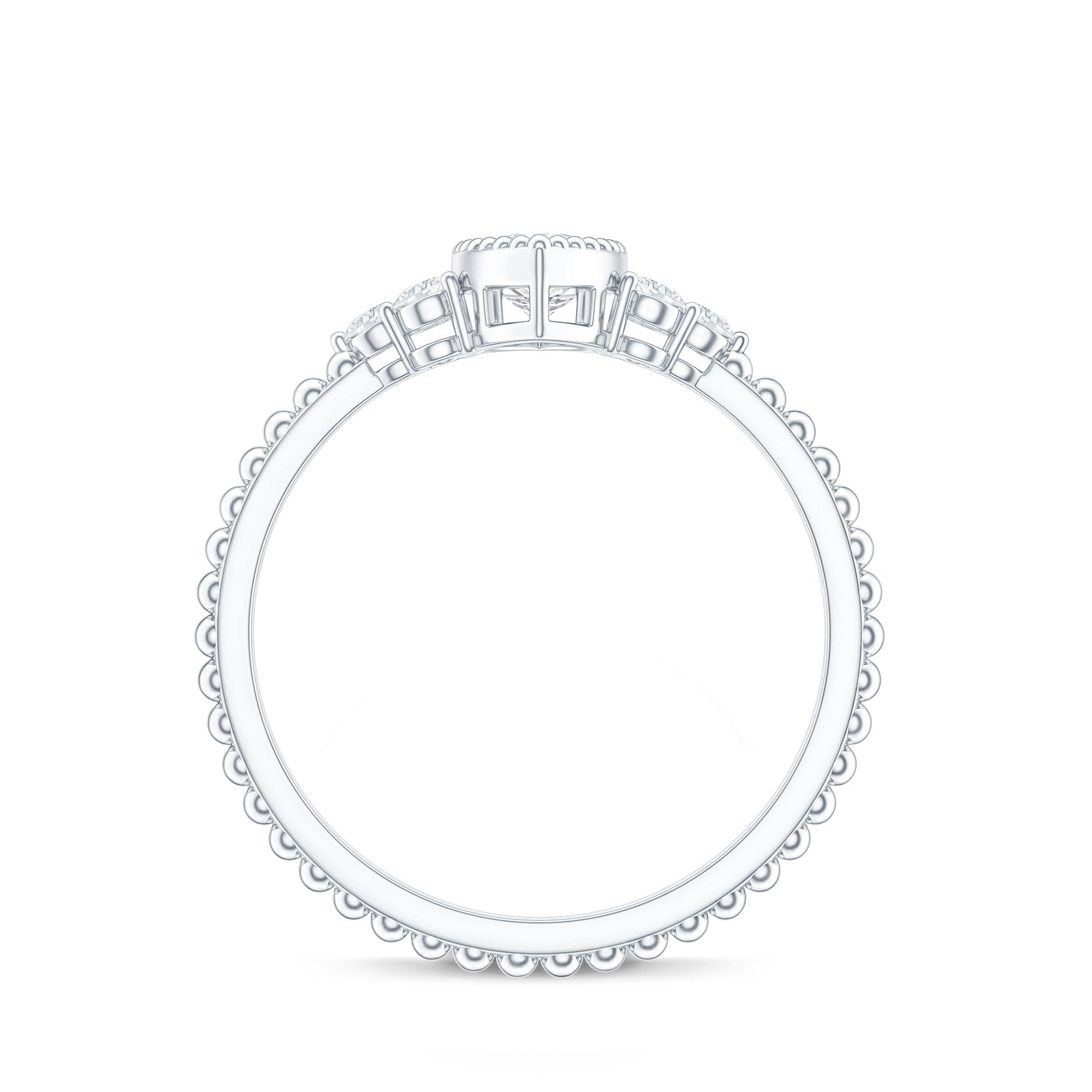Marquise Cut Moissanite Vintage Looking Engagement Ring D-VS1 - Rosec Jewels