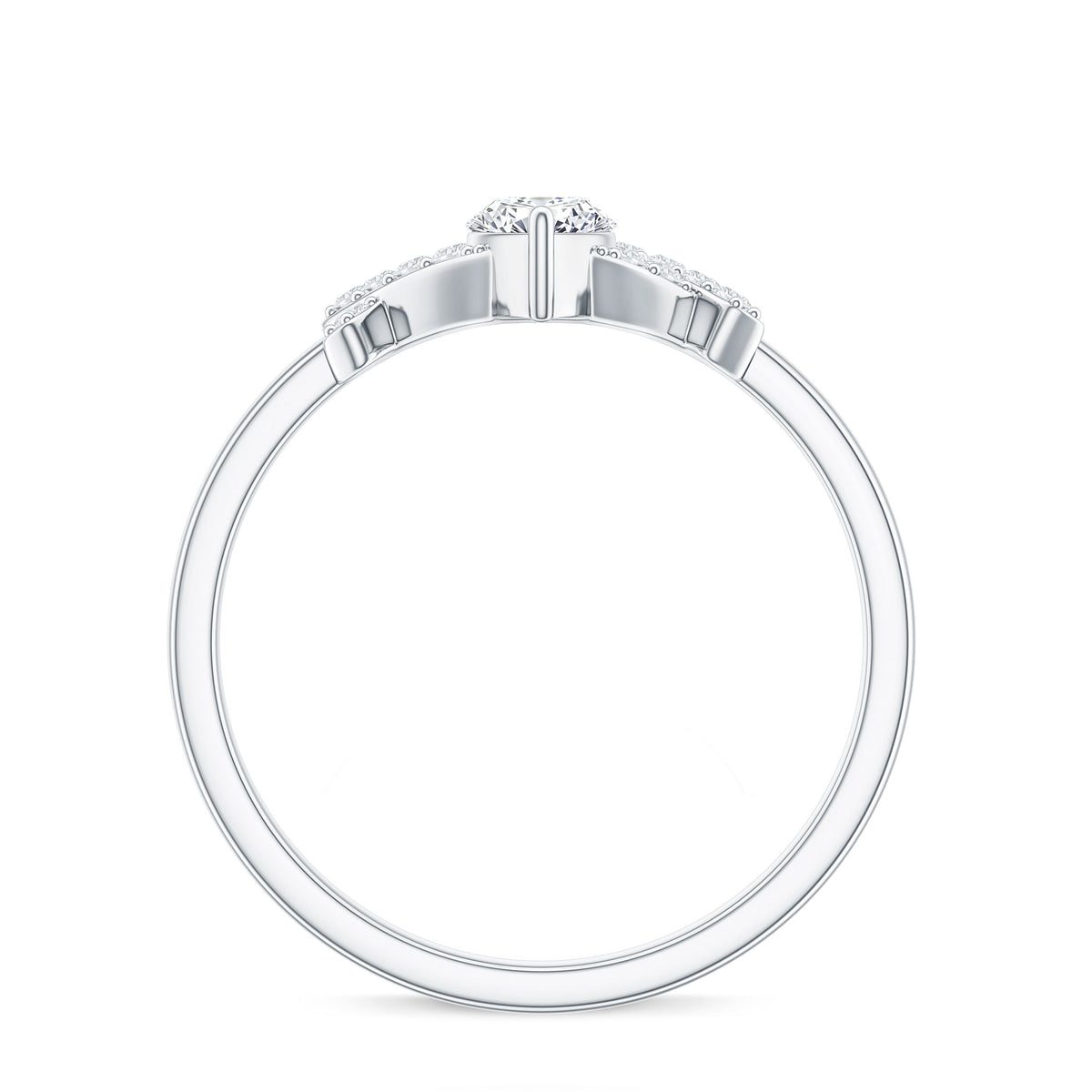 Certified Moissanite Marquise Engagement Ring for Women D-VS1 - Rosec Jewels