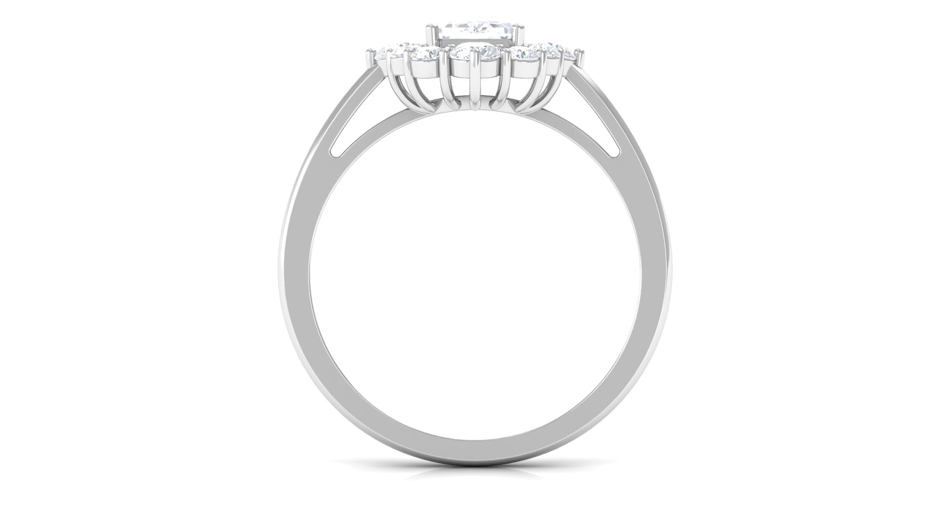 2.50 CT Octagon Cut Zircon Halo Engagement Ring AAAA - Rosec Jewels