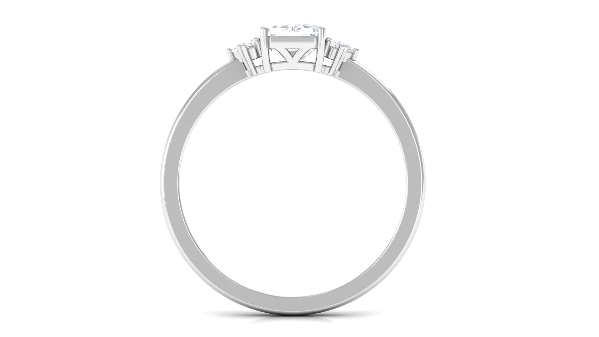 2 CT Octagon Cut Solitaire Cubic Zirconia Engagement Ring AAAA - Rosec Jewels