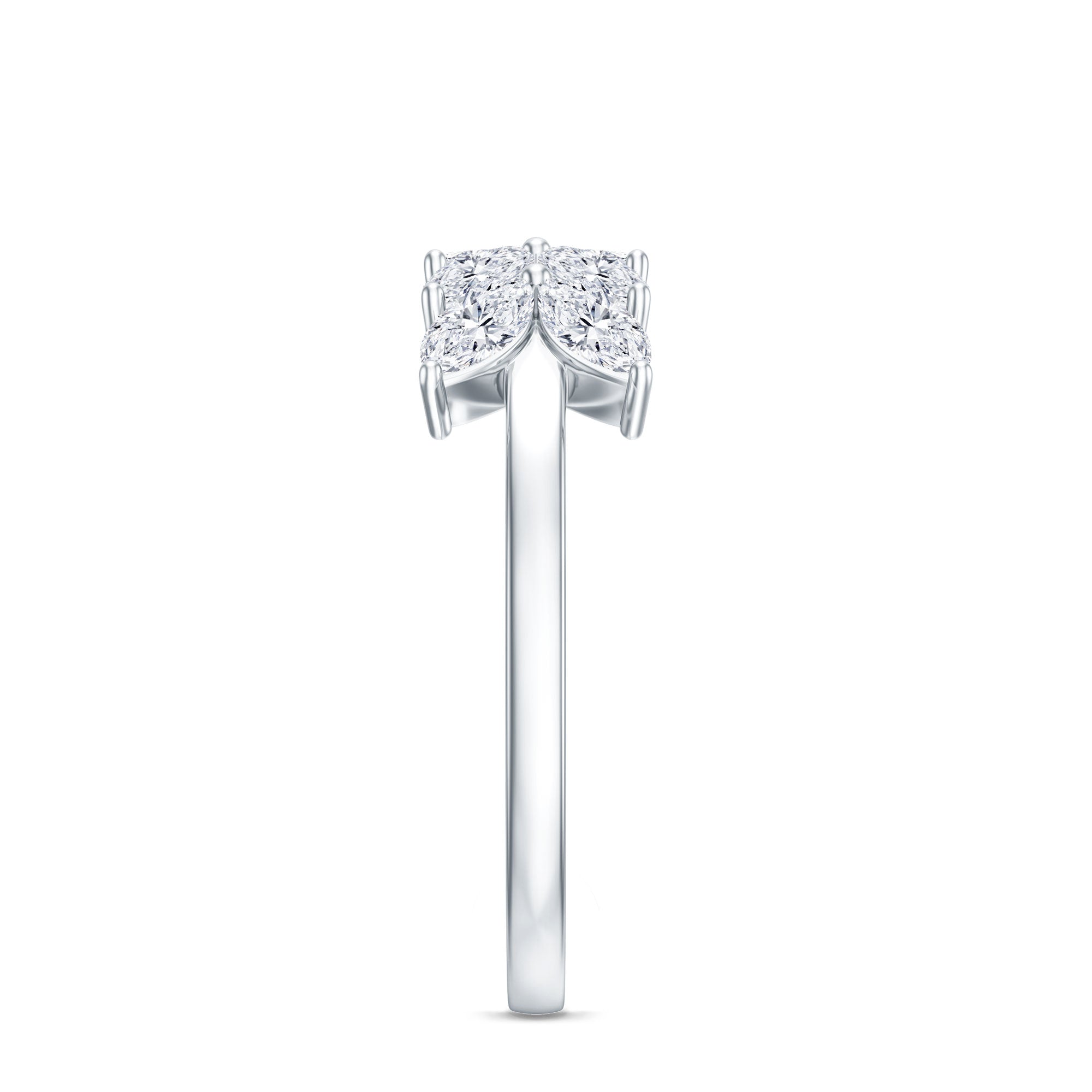 Nature Inspired Moissanite Anniversary Ring for Women D-VS1 - Rosec Jewels