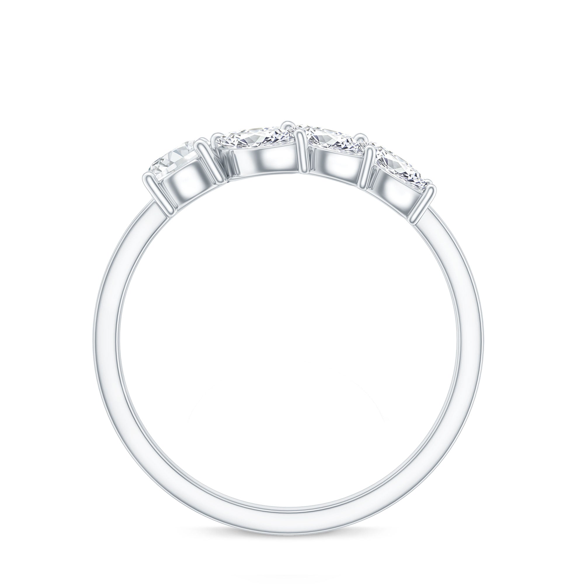 Nature Inspired Moissanite Anniversary Ring for Women D-VS1 - Rosec Jewels