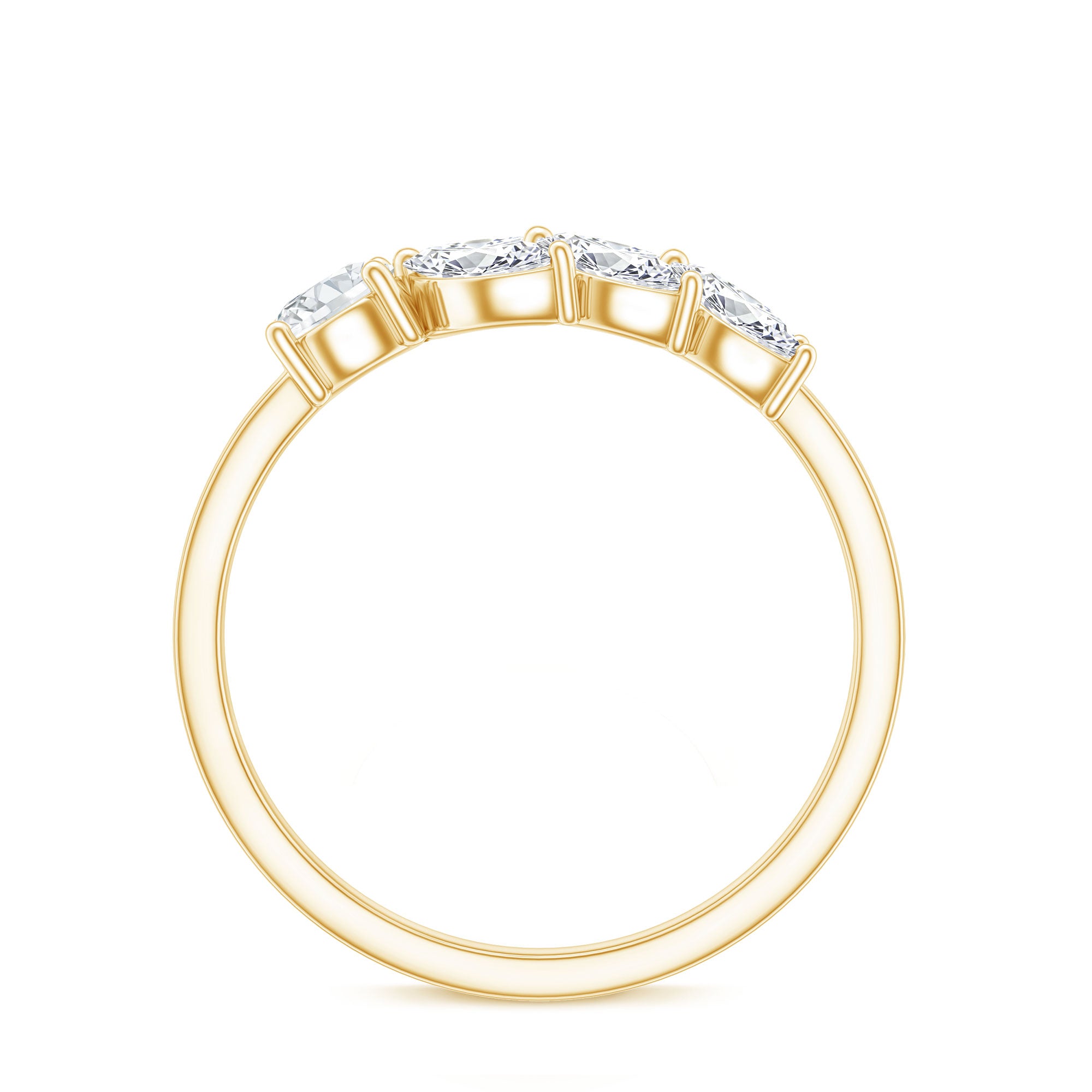 Nature Inspired Moissanite Anniversary Ring for Women D-VS1 - Rosec Jewels