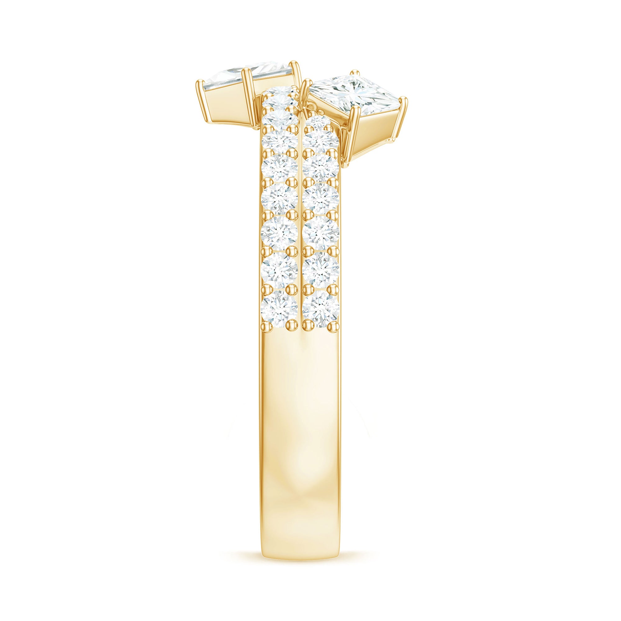 1.50 CT Designer Zircon Band Ring in Prong Setting AAAA - Rosec Jewels