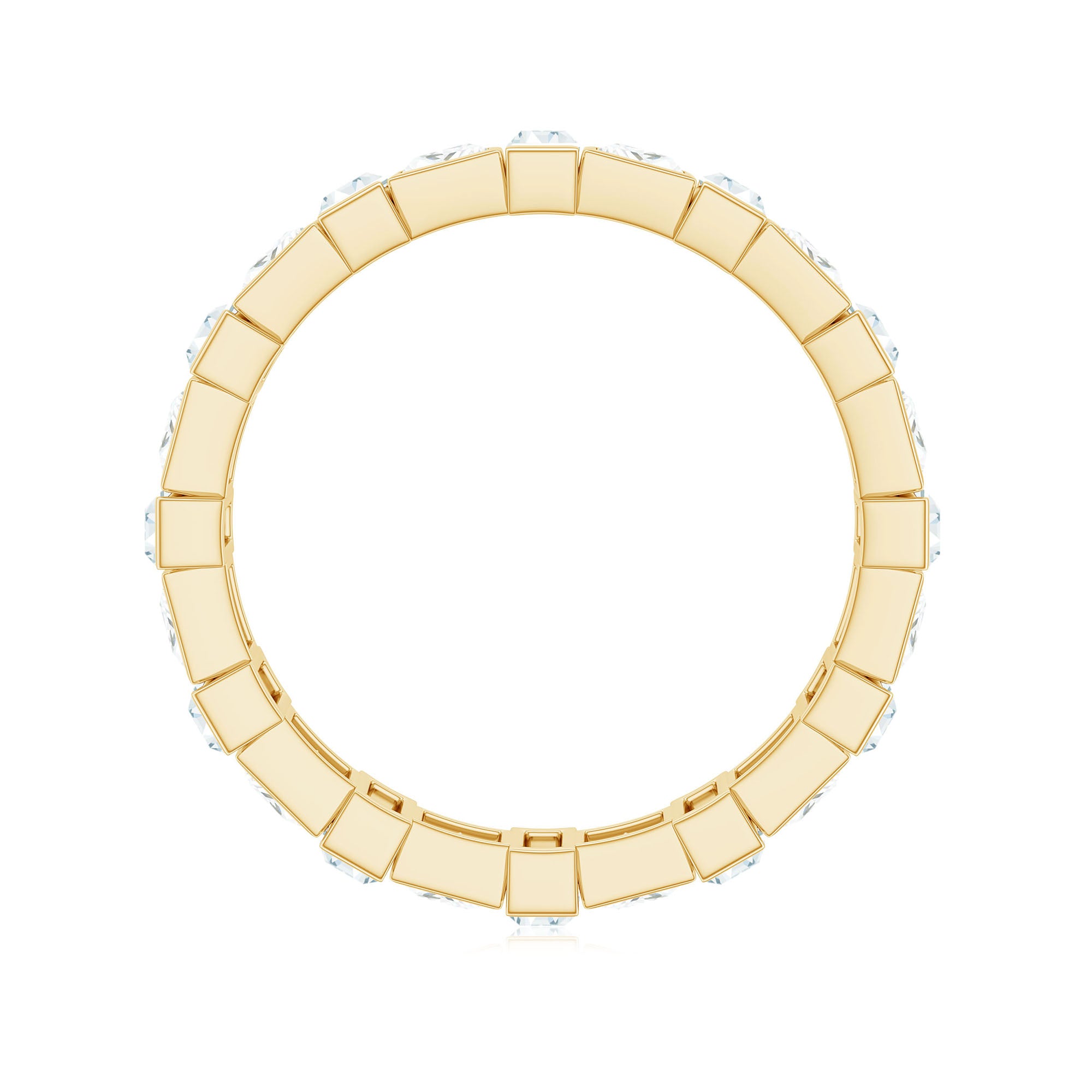 Princess Cut Moissanite Full Eternity Band for Women D-VS1 - Rosec Jewels