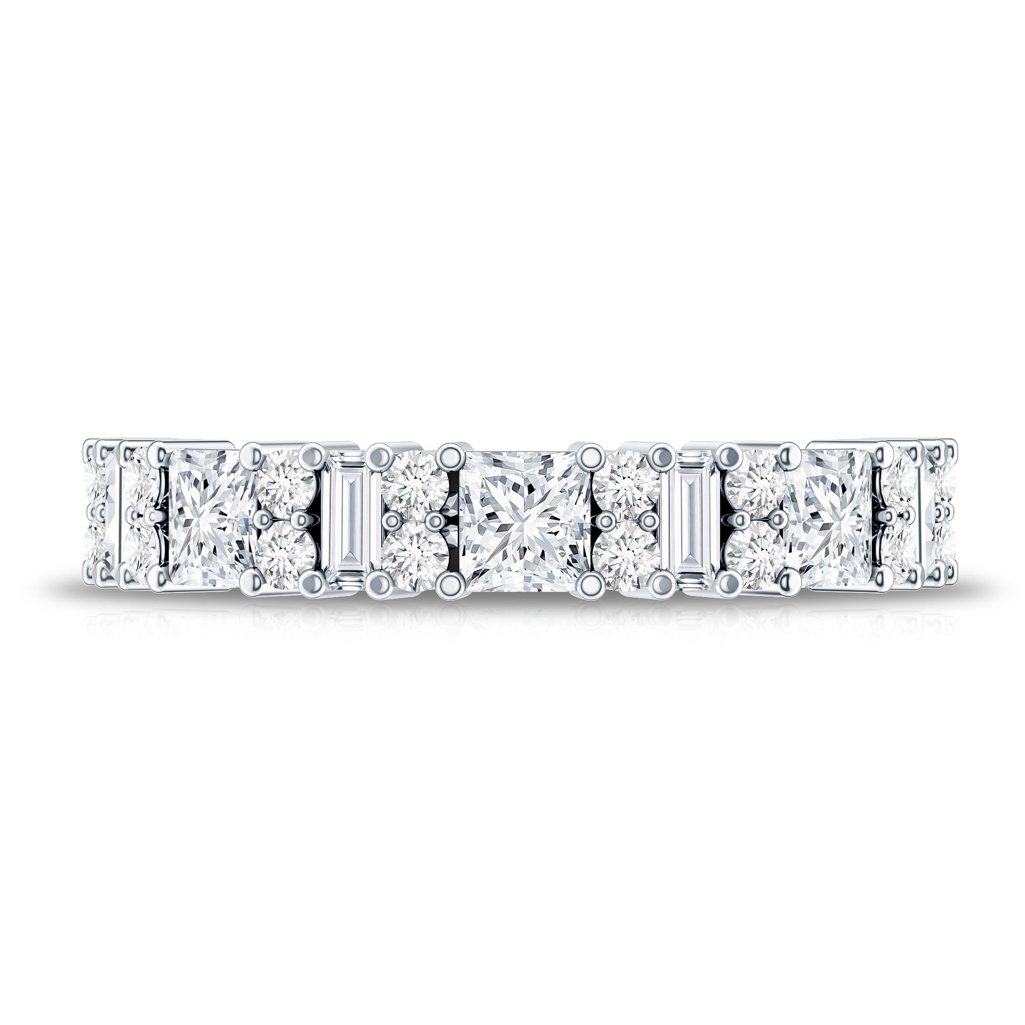 Designer Cubic Zirconia Half Eternity Band Ring AAAA - Rosec Jewels