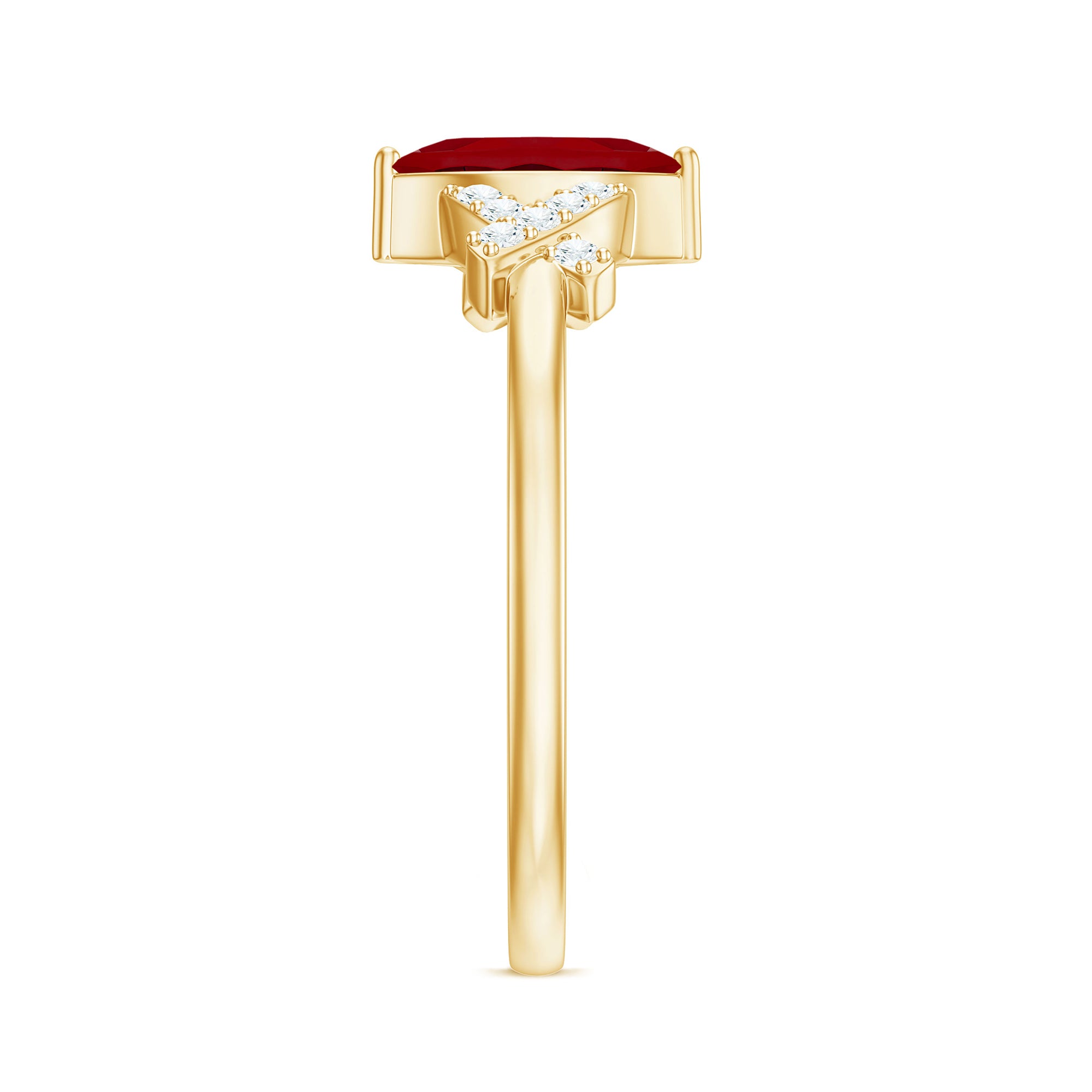 Rosec Jewels-Marquise Cut Lab Created Ruby Designer Engagement Ring