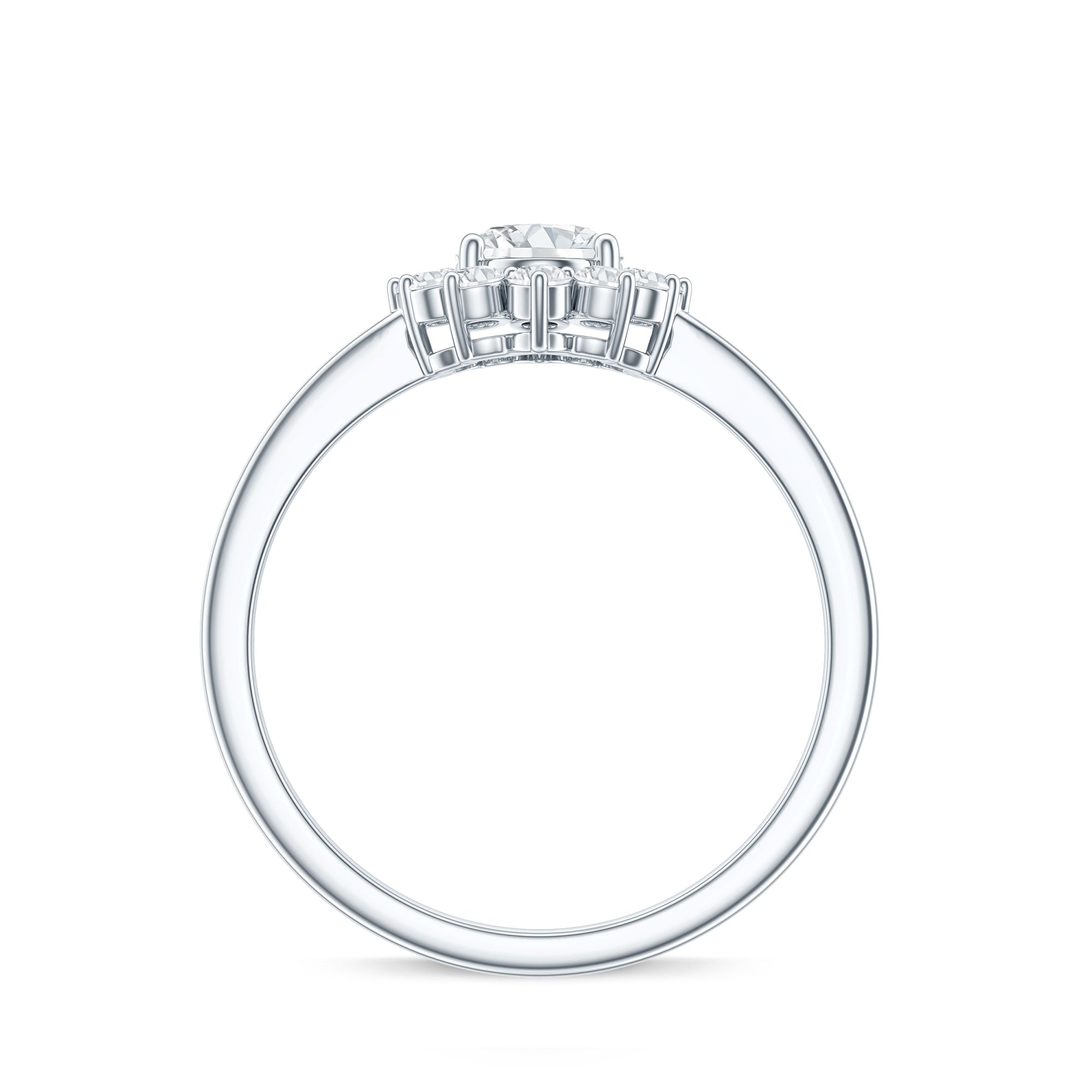 2 CT Princess Diana Inspired Oval Cut Zircon Halo Engagement Ring AAAA - Rosec Jewels