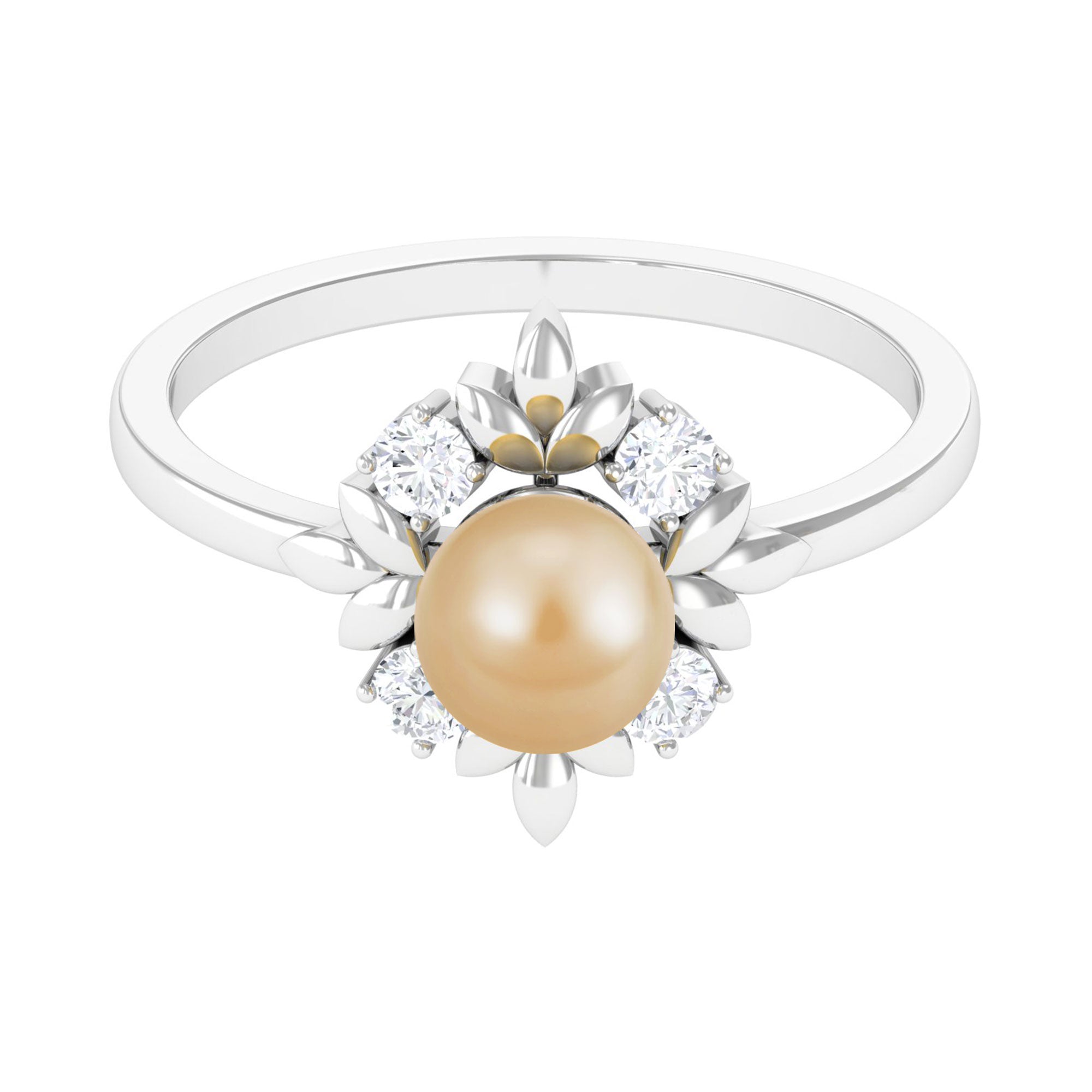 2.75 CT South Sea Pearl Cocktail Engagement Ring with Diamond