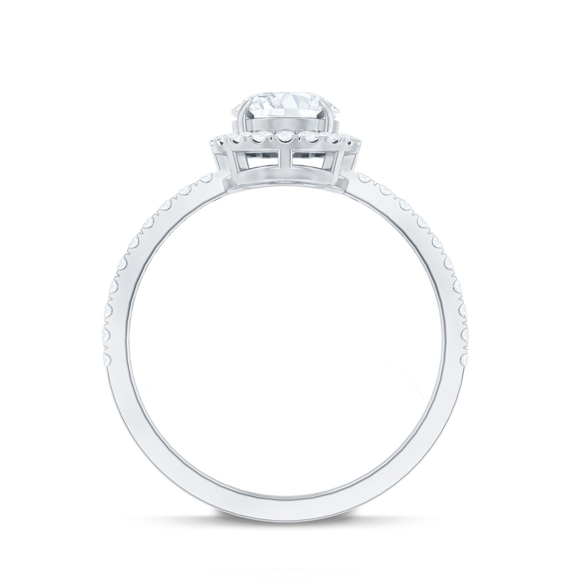 Brilliant Cut Moissanite Oblong Engagement Ring With Certificate D-VS1 - Rosec Jewels